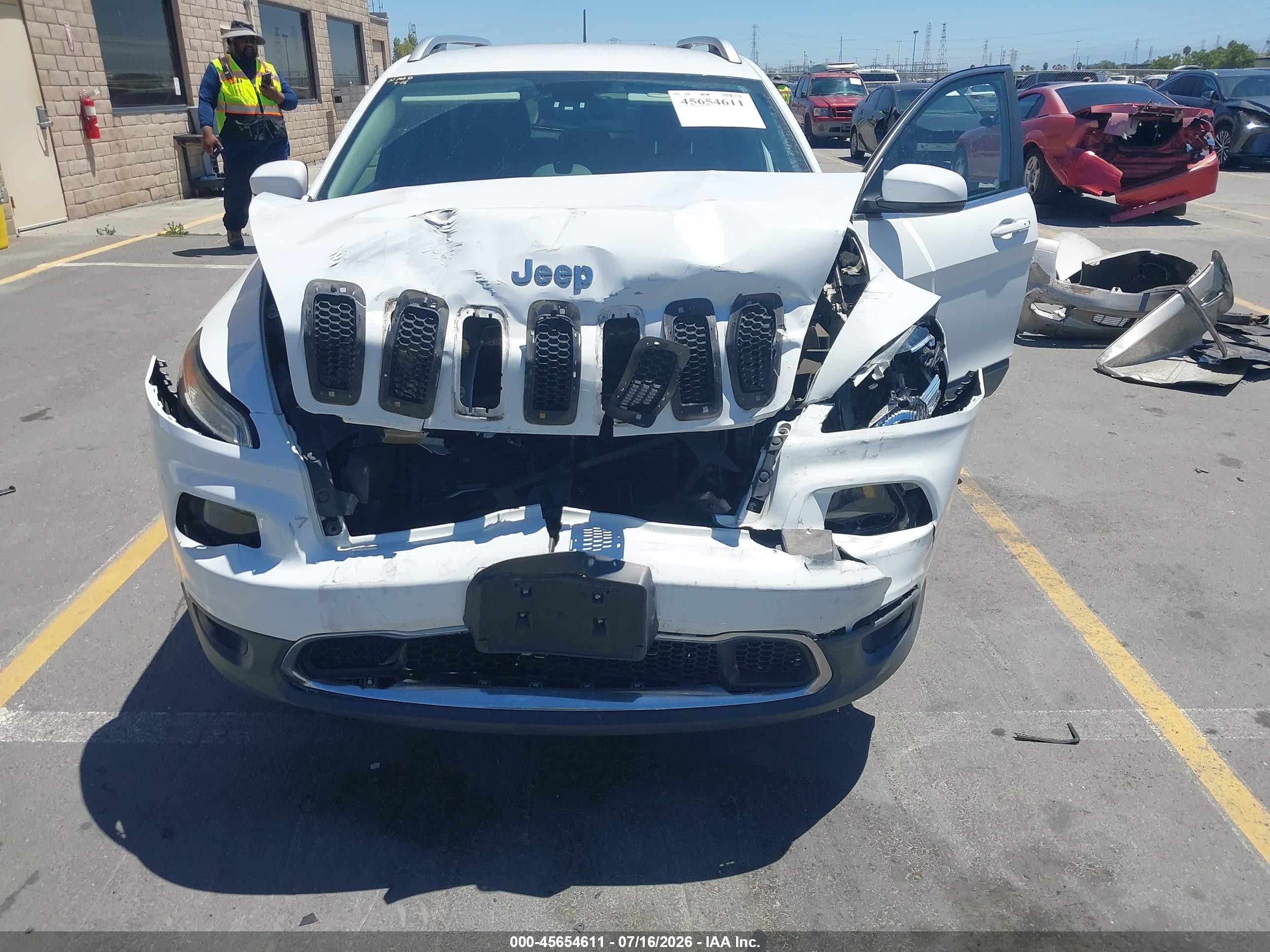 2015 Jeep Cherokee Limited Белый vin: 1C4PJLDB4FW753318