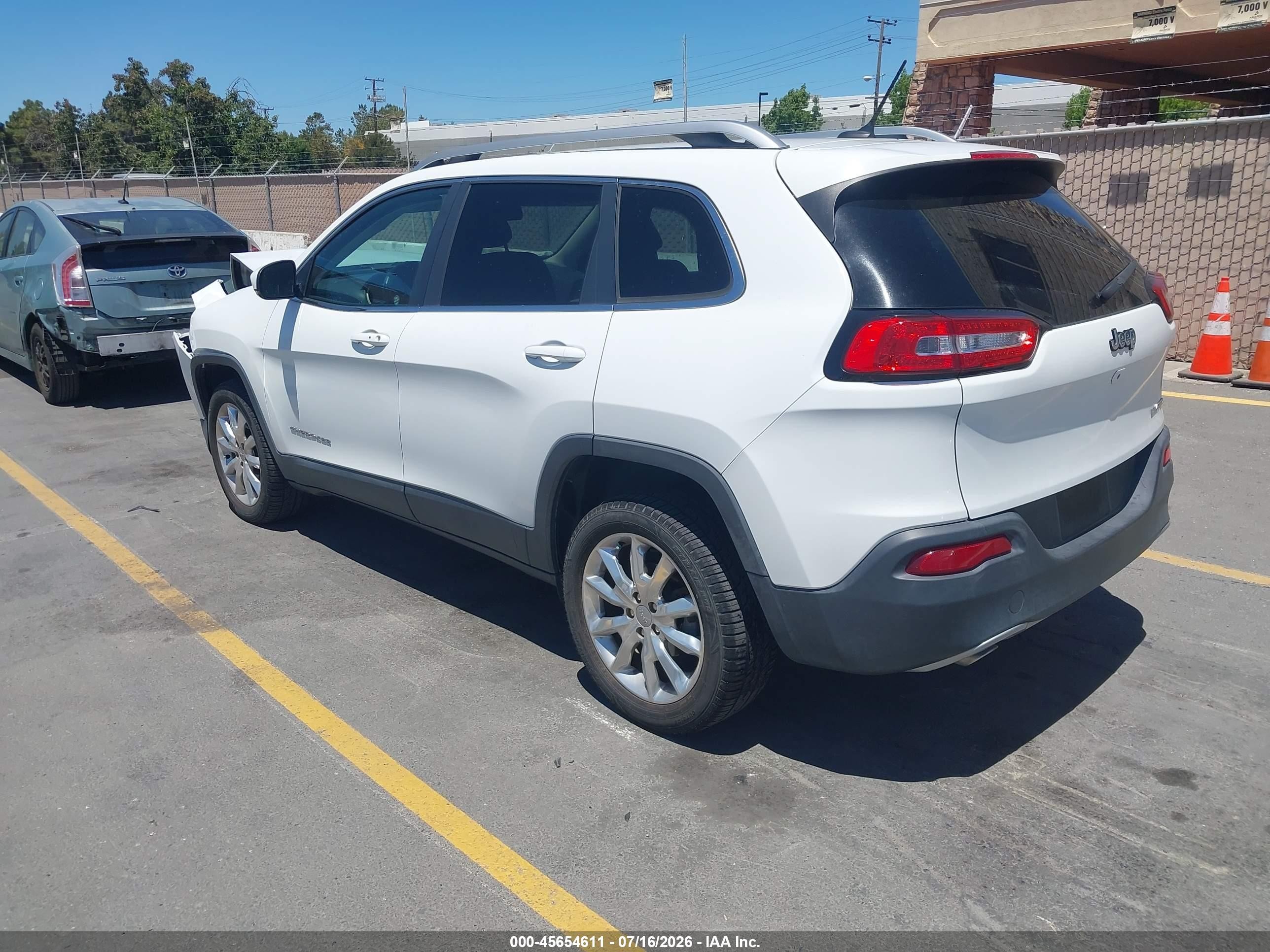2015 Jeep Cherokee Limited Белый vin: 1C4PJLDB4FW753318