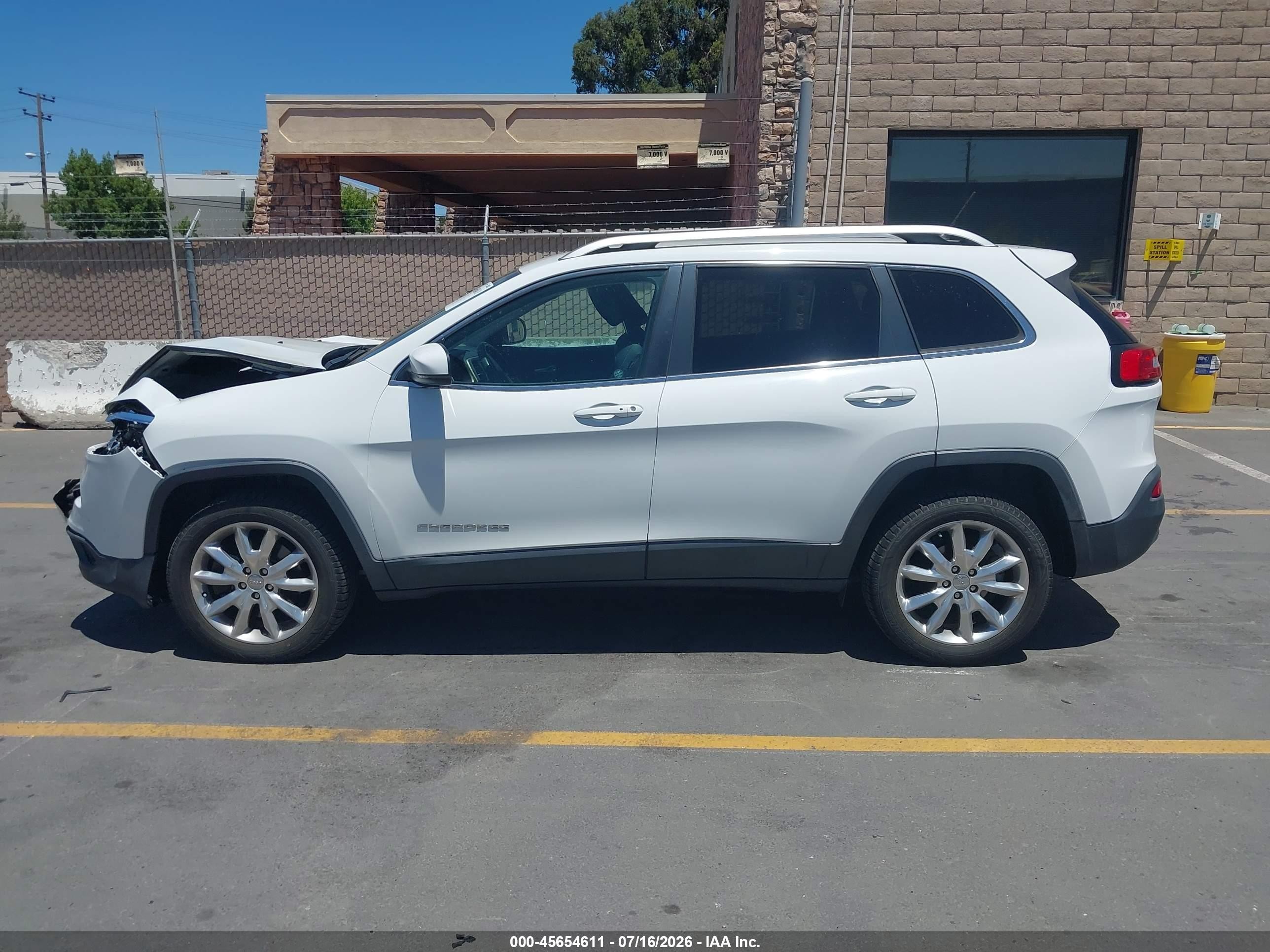 2015 Jeep Cherokee Limited Белый vin: 1C4PJLDB4FW753318