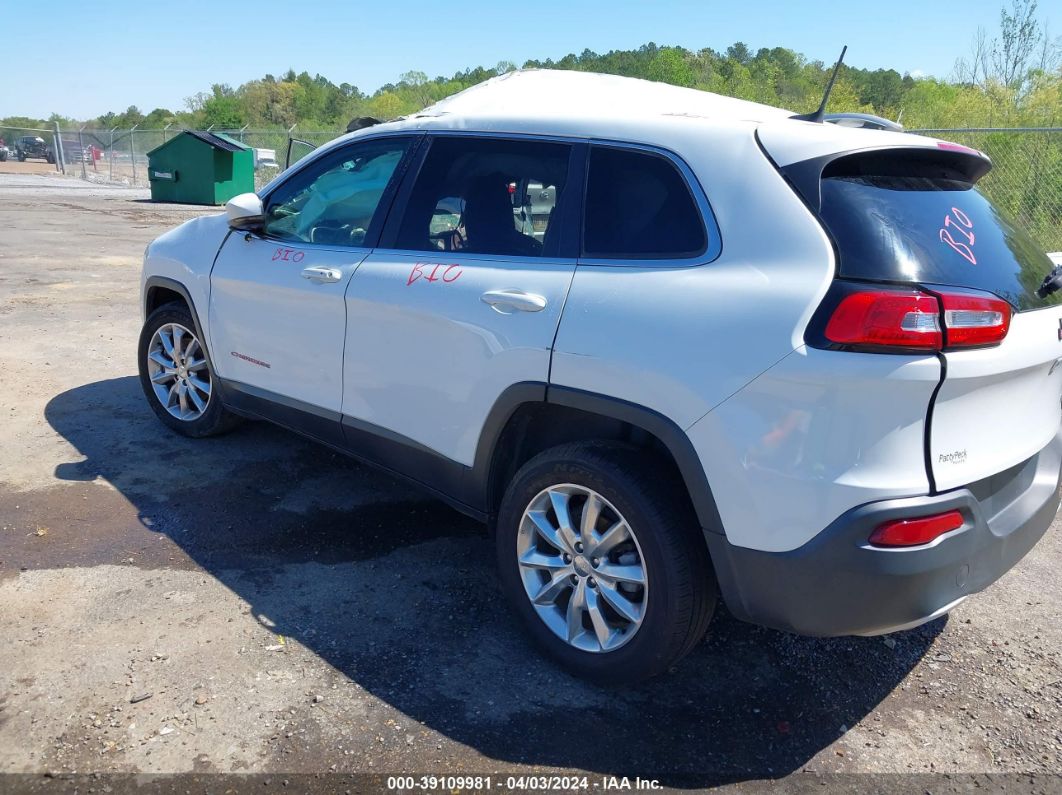 2017 Jeep Cherokee Limited Fwd White vin: 1C4PJLDB4HW517772
