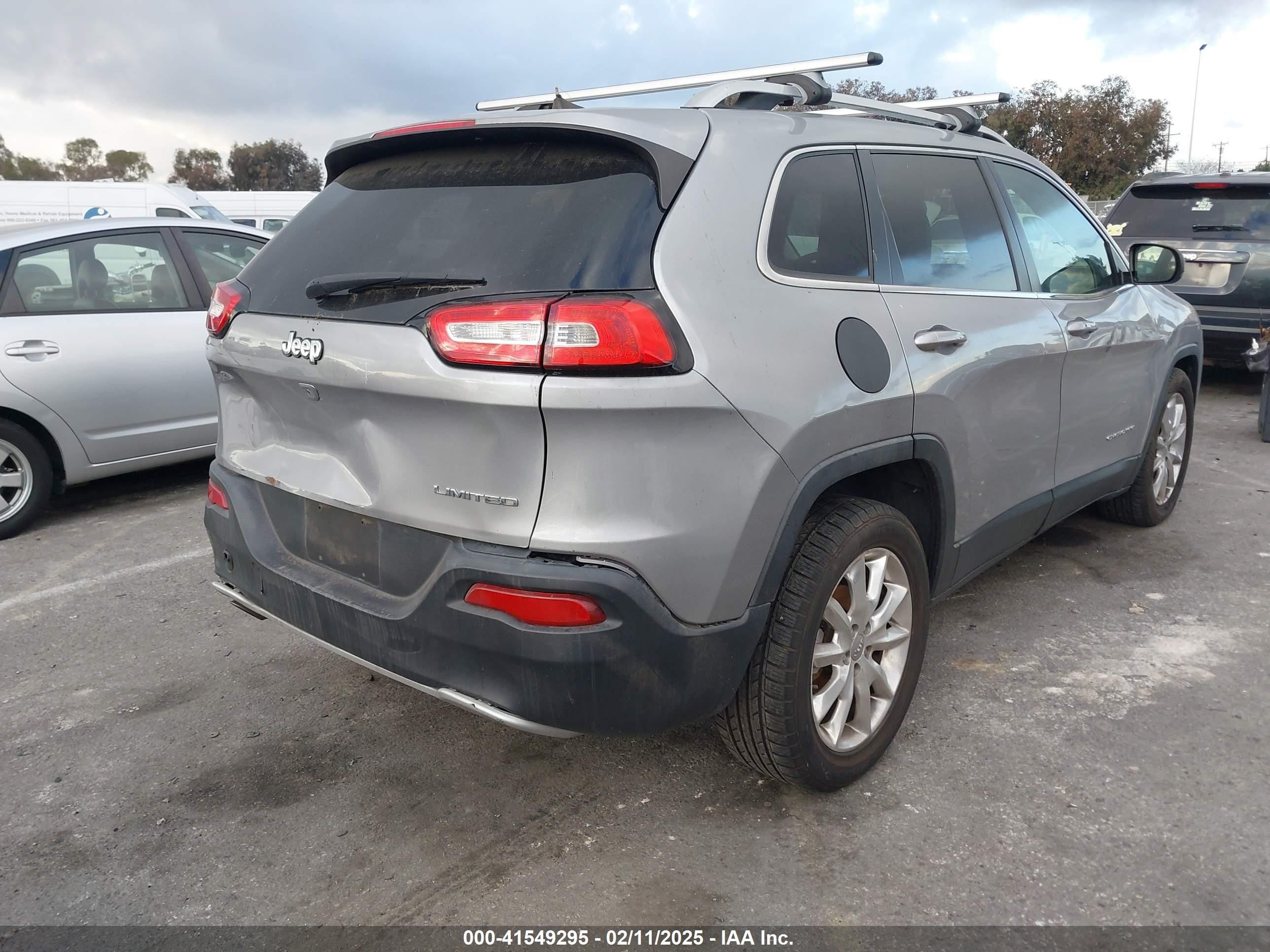 2017 Jeep Cherokee Limited Fwd Gray vin: 1C4PJLDB4HW526035