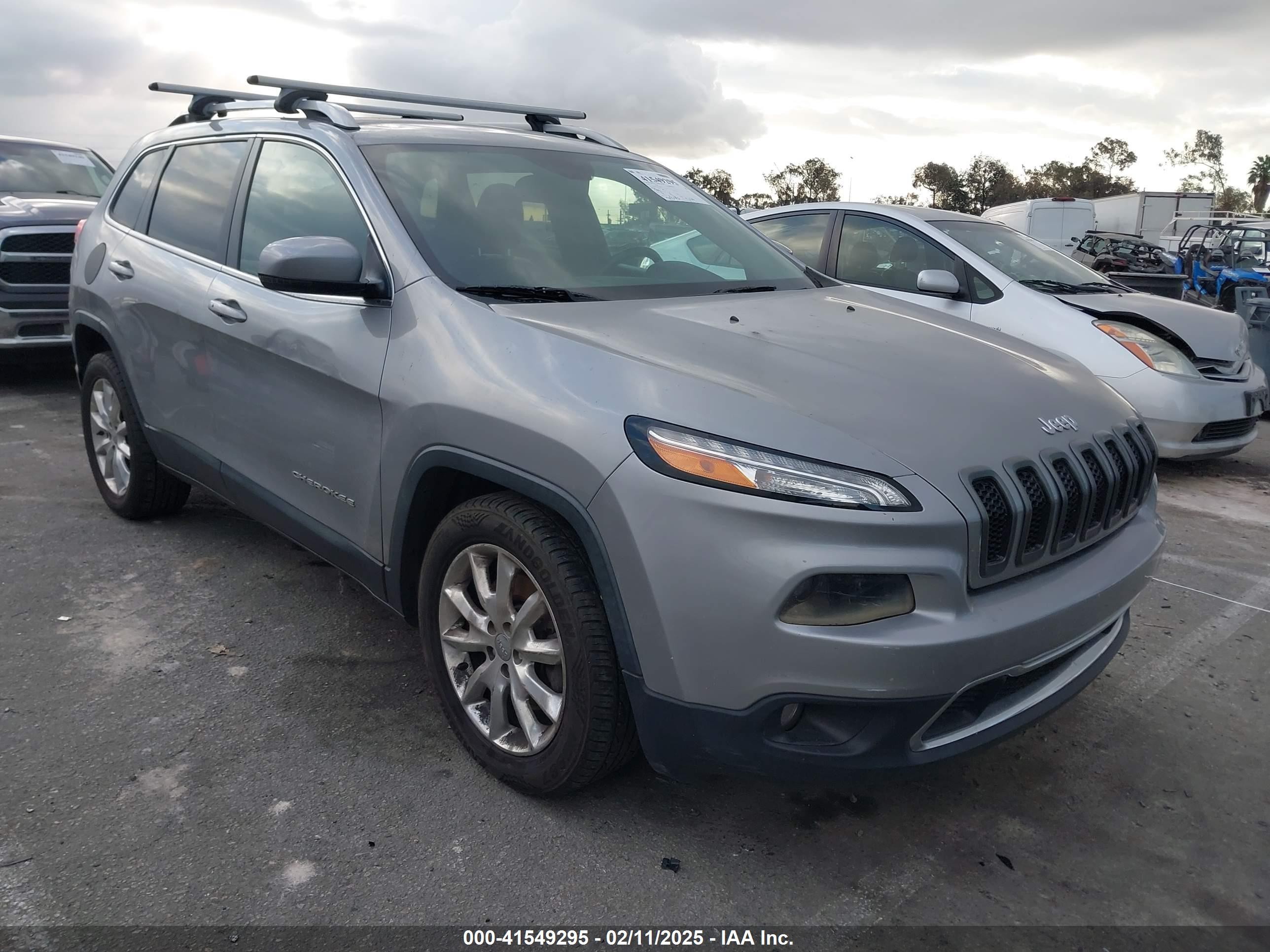 2017 Jeep Cherokee Limited Fwd Gray vin: 1C4PJLDB4HW526035