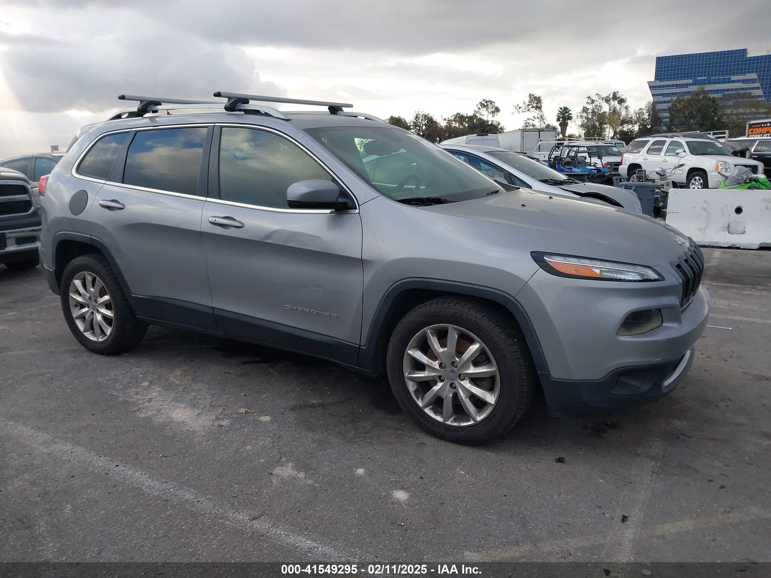 2017 Jeep Cherokee Limited Fwd Gray vin: 1C4PJLDB4HW526035