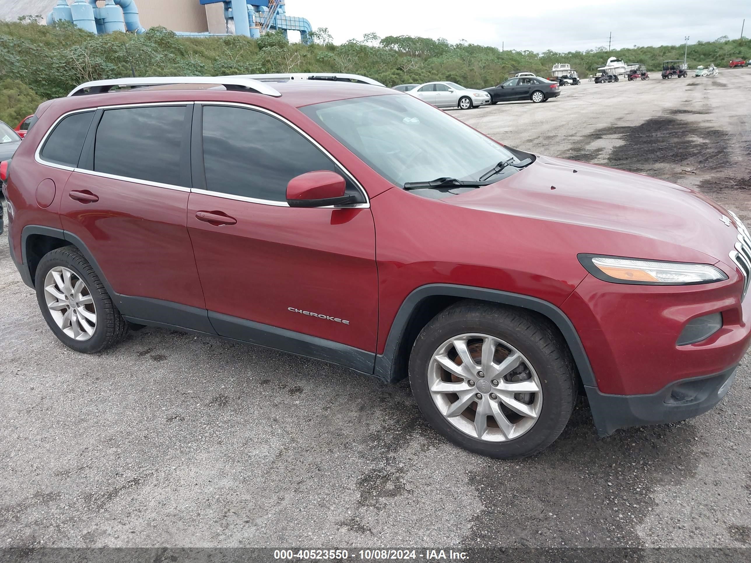 2017 Jeep Cherokee Limited Fwd Red vin: 1C4PJLDB4HW527167