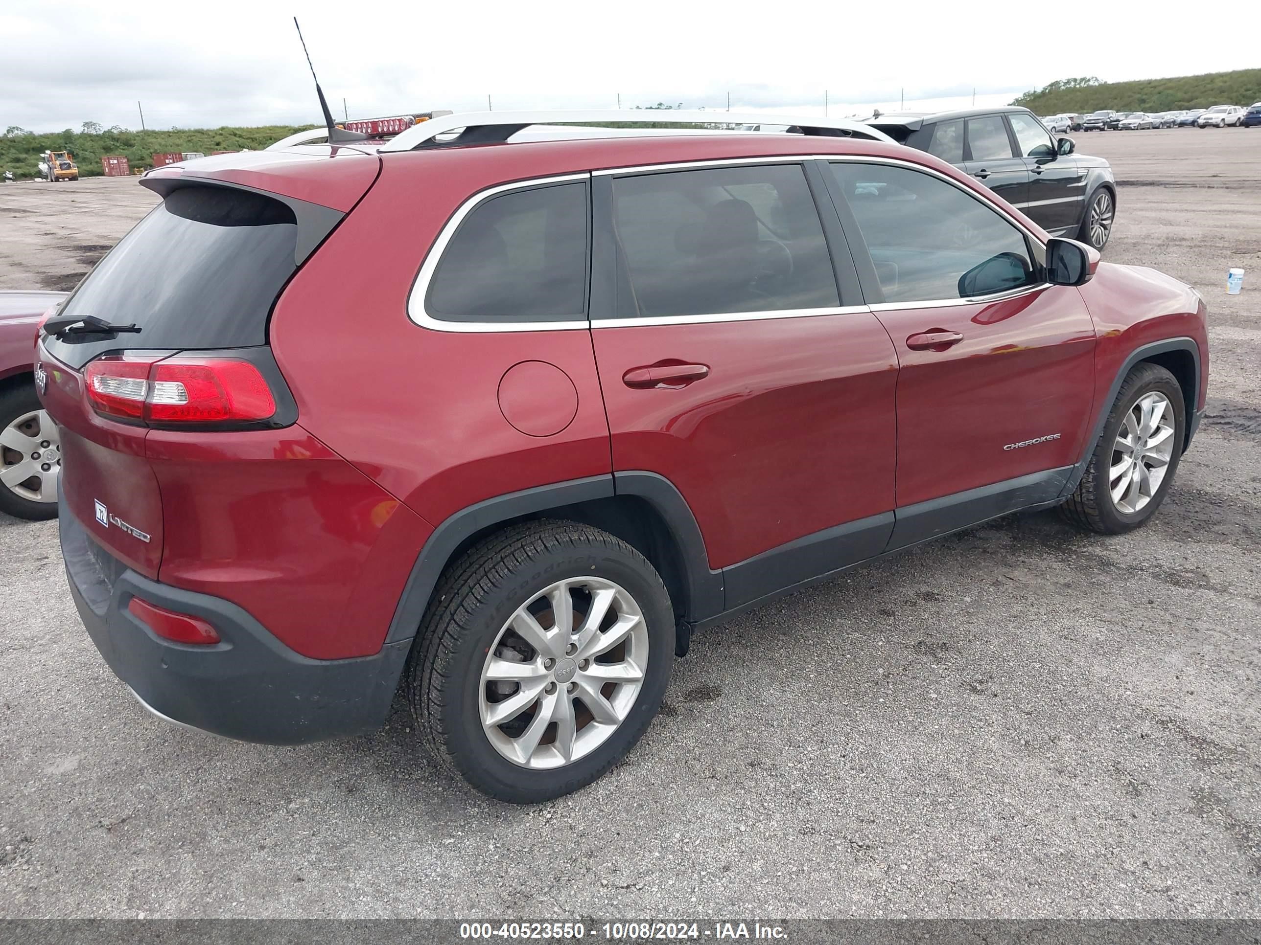 2017 Jeep Cherokee Limited Fwd Red vin: 1C4PJLDB4HW527167
