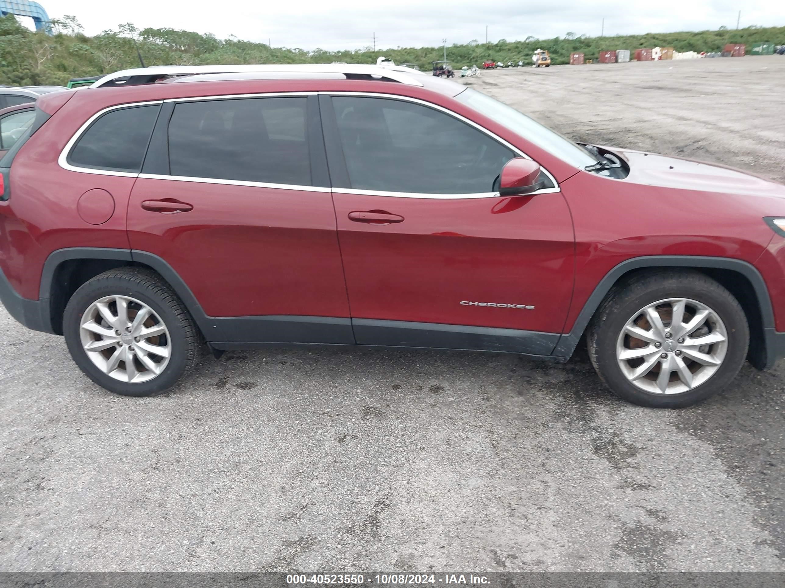 2017 Jeep Cherokee Limited Fwd Red vin: 1C4PJLDB4HW527167