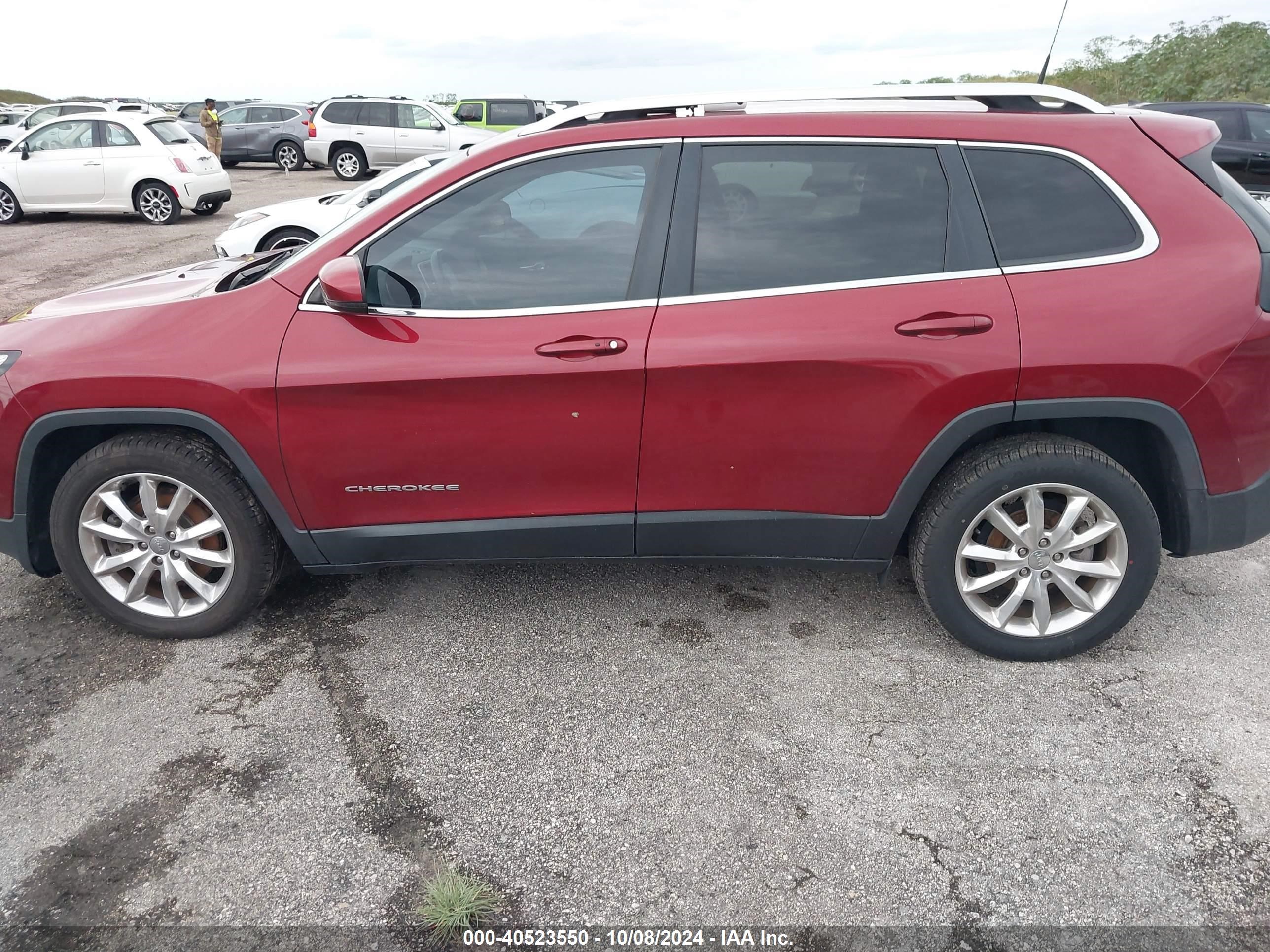 2017 Jeep Cherokee Limited Fwd Red vin: 1C4PJLDB4HW527167