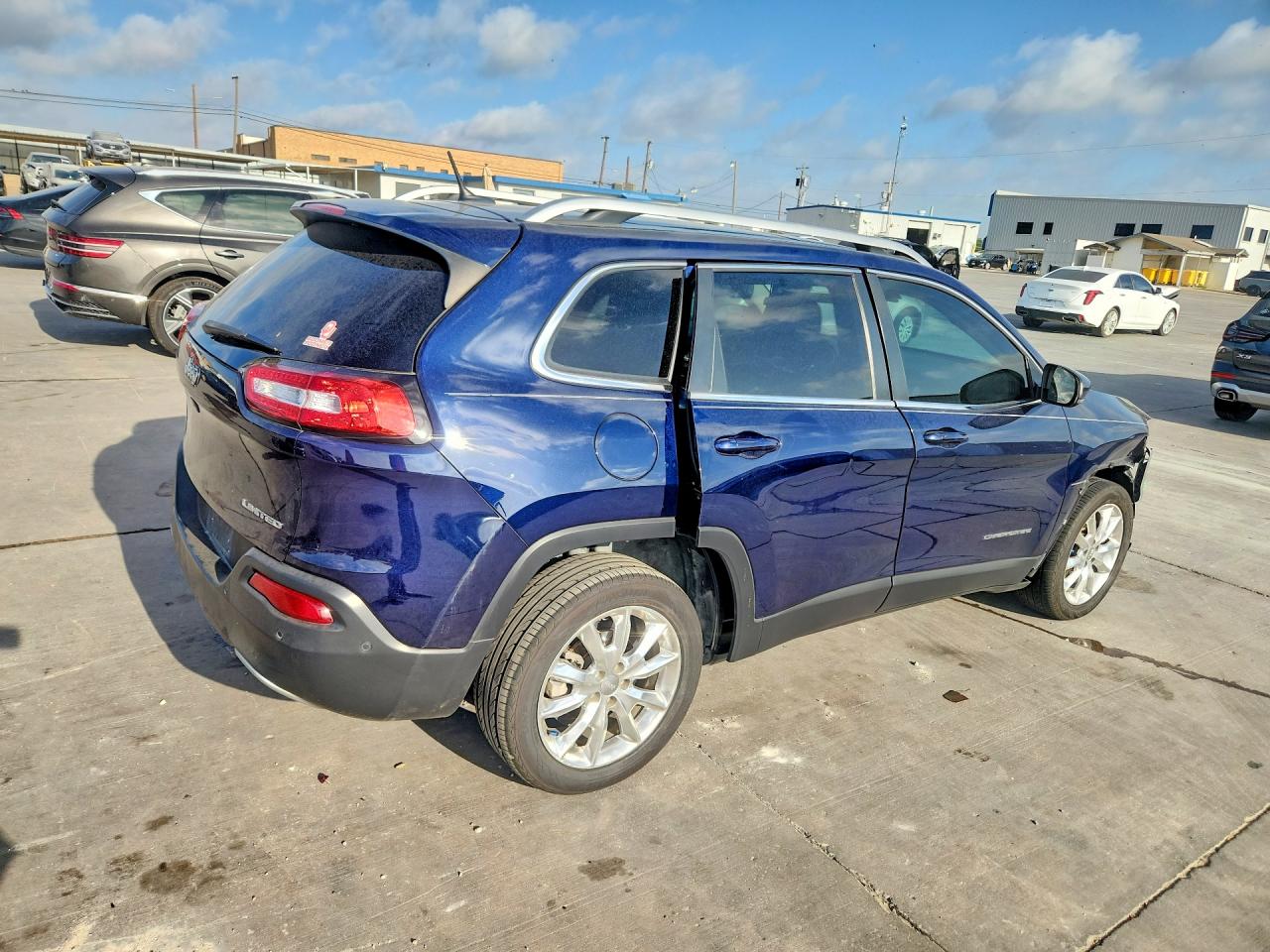 2014 Jeep Cherokee Limited Blue vin: 1C4PJLDB5EW162137