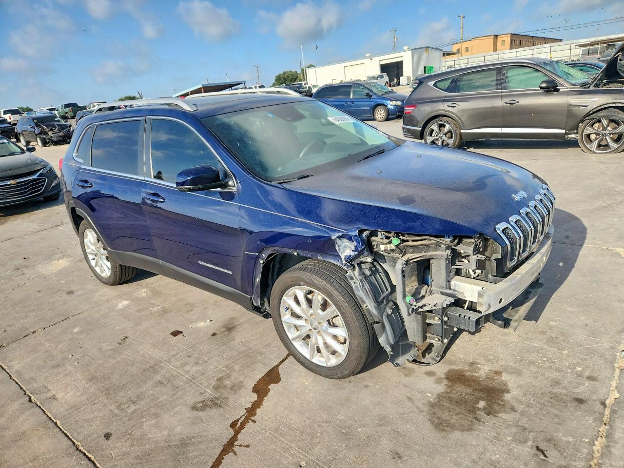 2014 Jeep Cherokee Limited Blue vin: 1C4PJLDB5EW162137