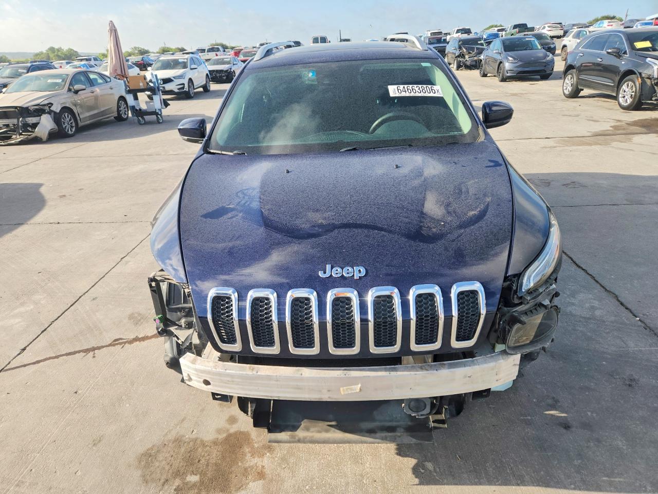 2014 Jeep Cherokee Limited Blue vin: 1C4PJLDB5EW162137