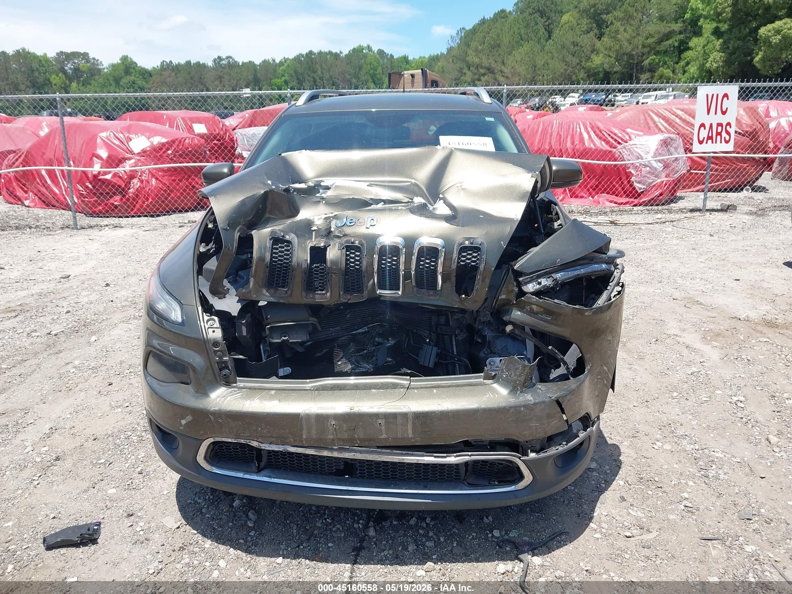2015 Jeep Cherokee Limited Зеленый vin: 1C4PJLDB5FW701289