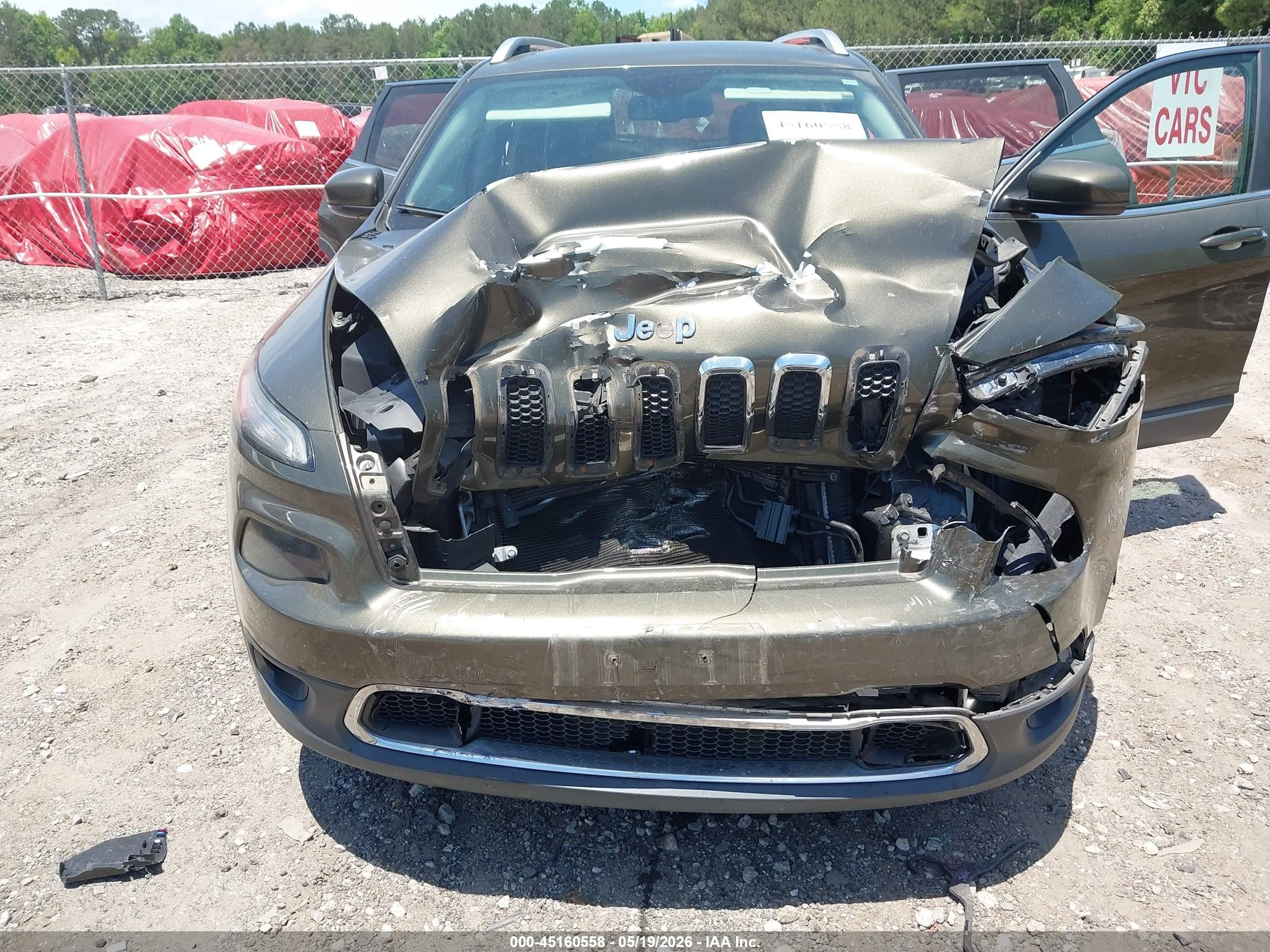 2015 Jeep Cherokee Limited Зеленый vin: 1C4PJLDB5FW701289