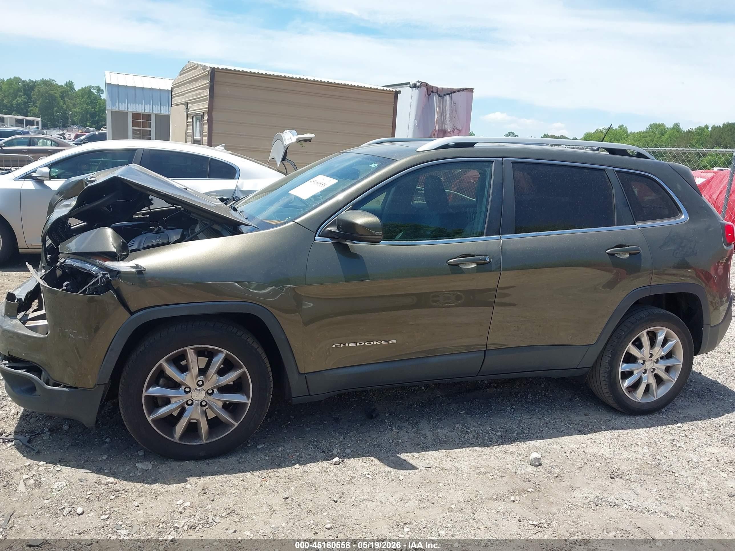 2015 Jeep Cherokee Limited Зеленый vin: 1C4PJLDB5FW701289