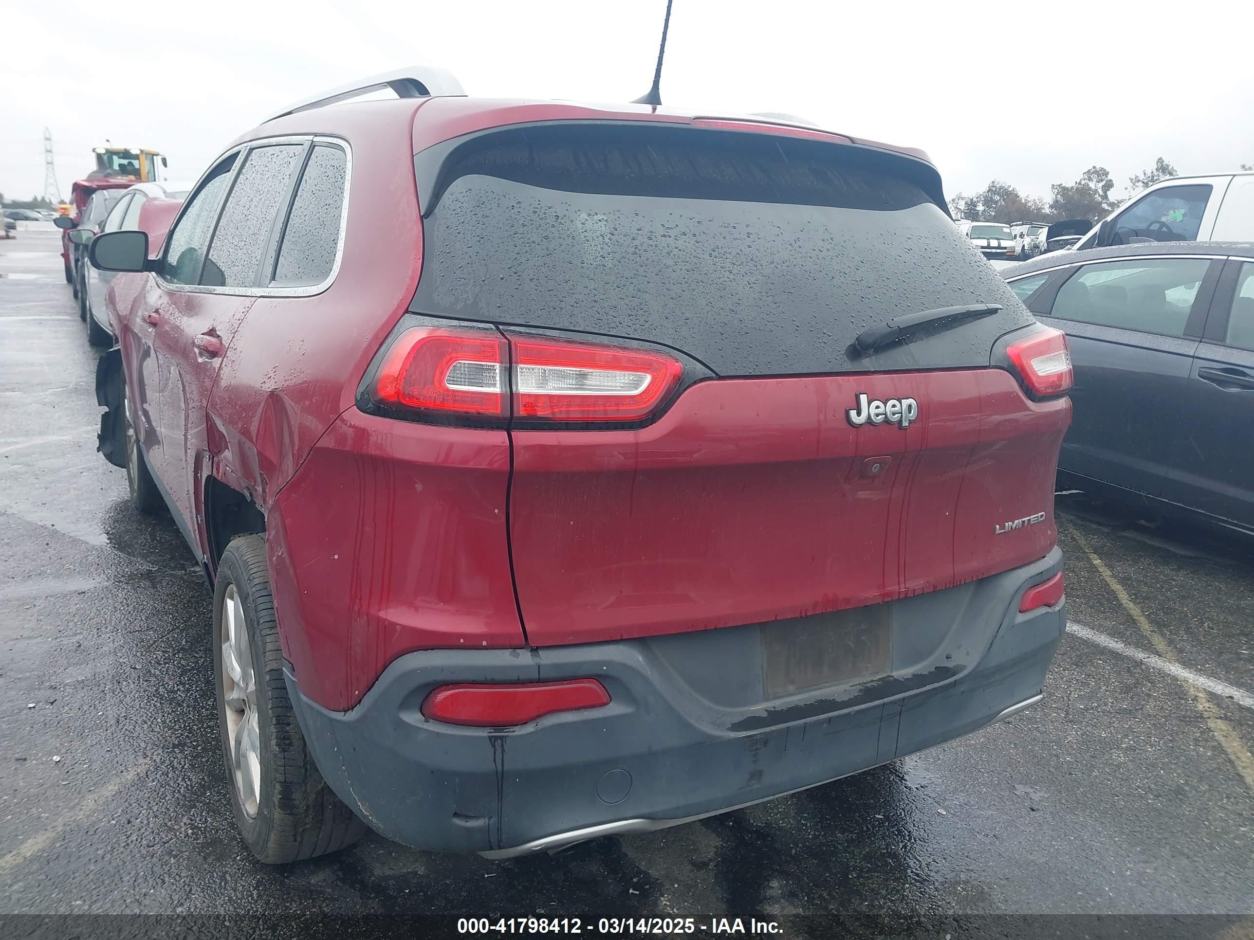 2017 Jeep Cherokee Limited Fwd Red vin: 1C4PJLDB5HW516775