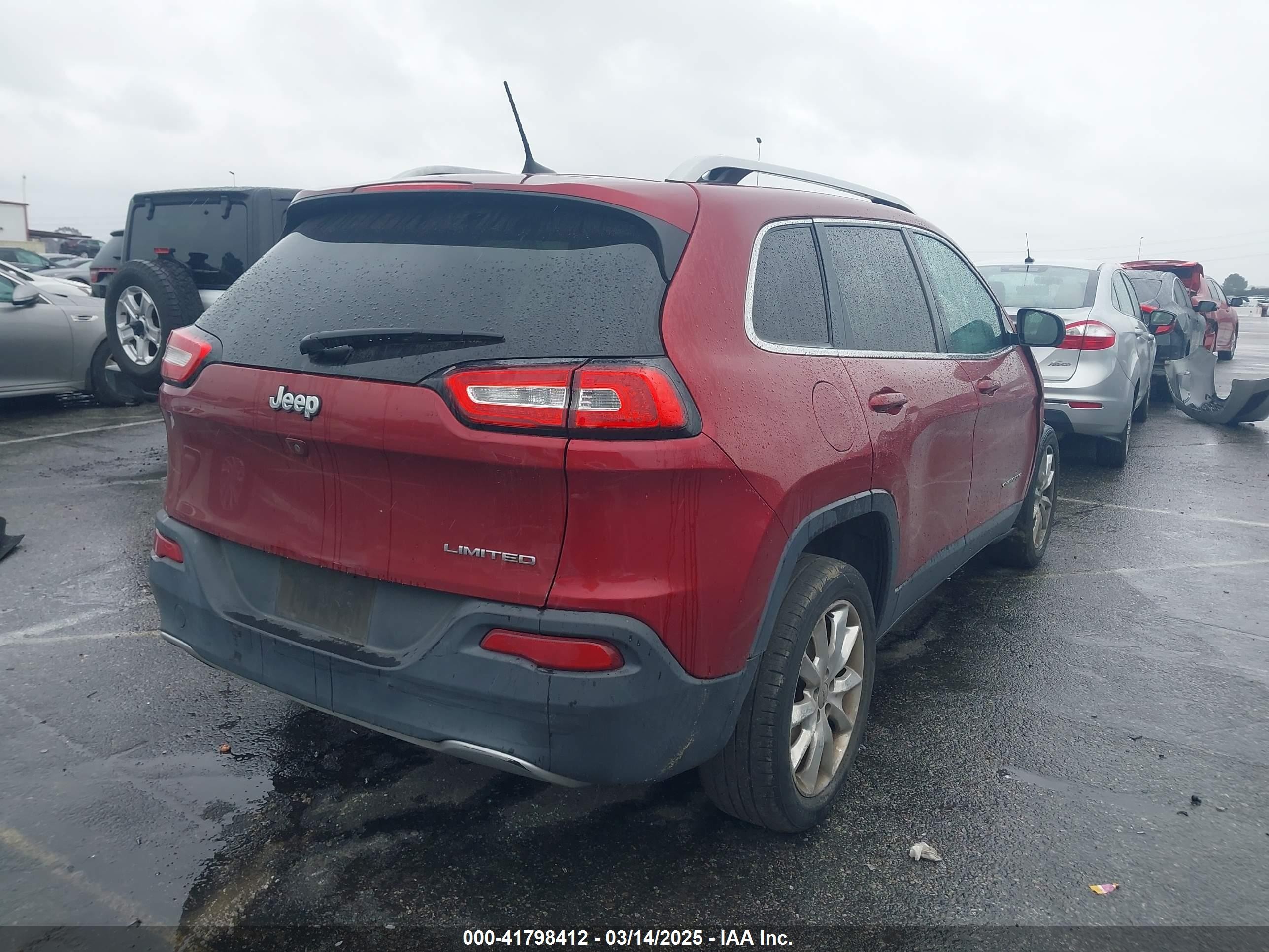 2017 Jeep Cherokee Limited Fwd Red vin: 1C4PJLDB5HW516775