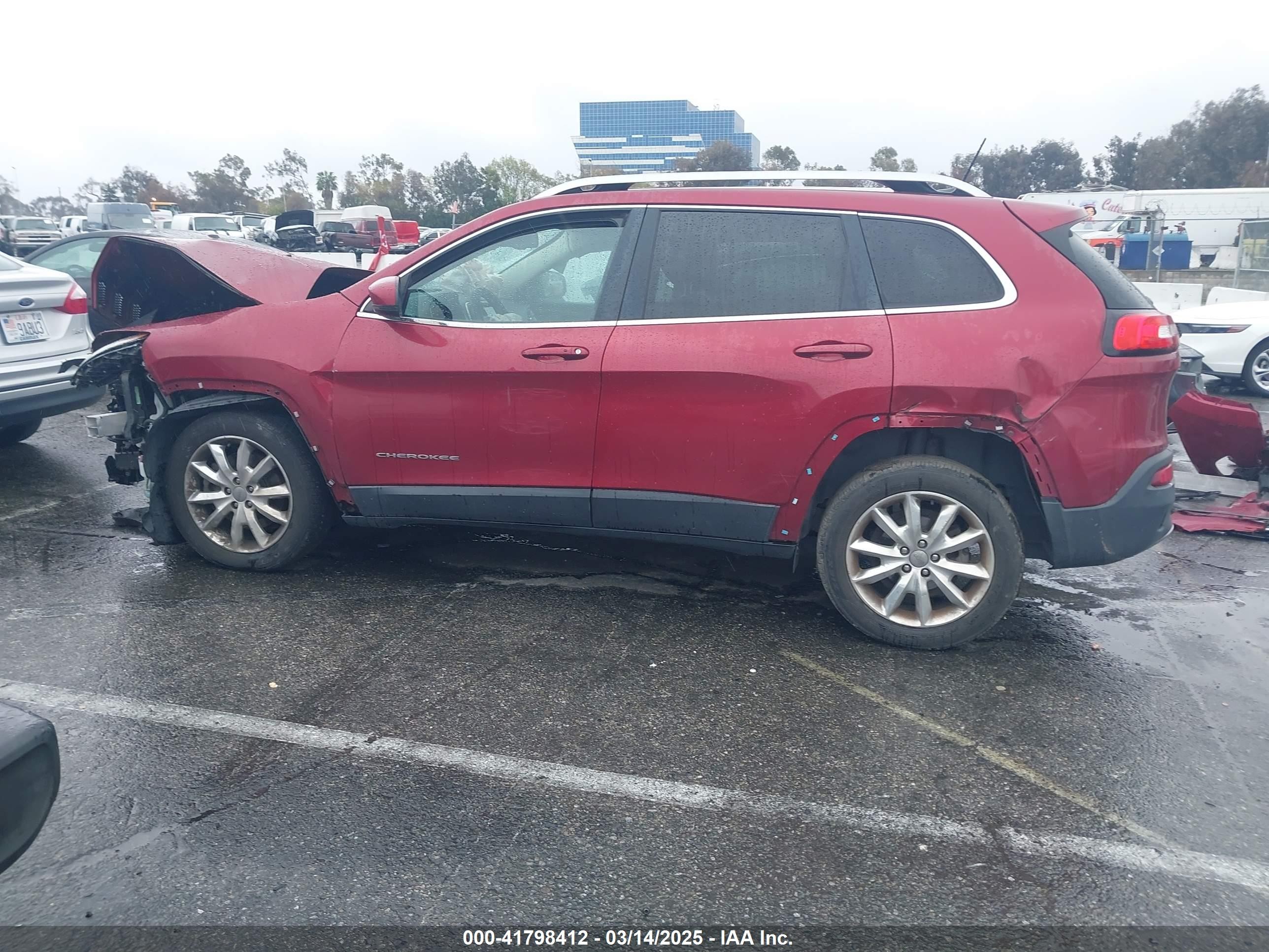 2017 Jeep Cherokee Limited Fwd Red vin: 1C4PJLDB5HW516775