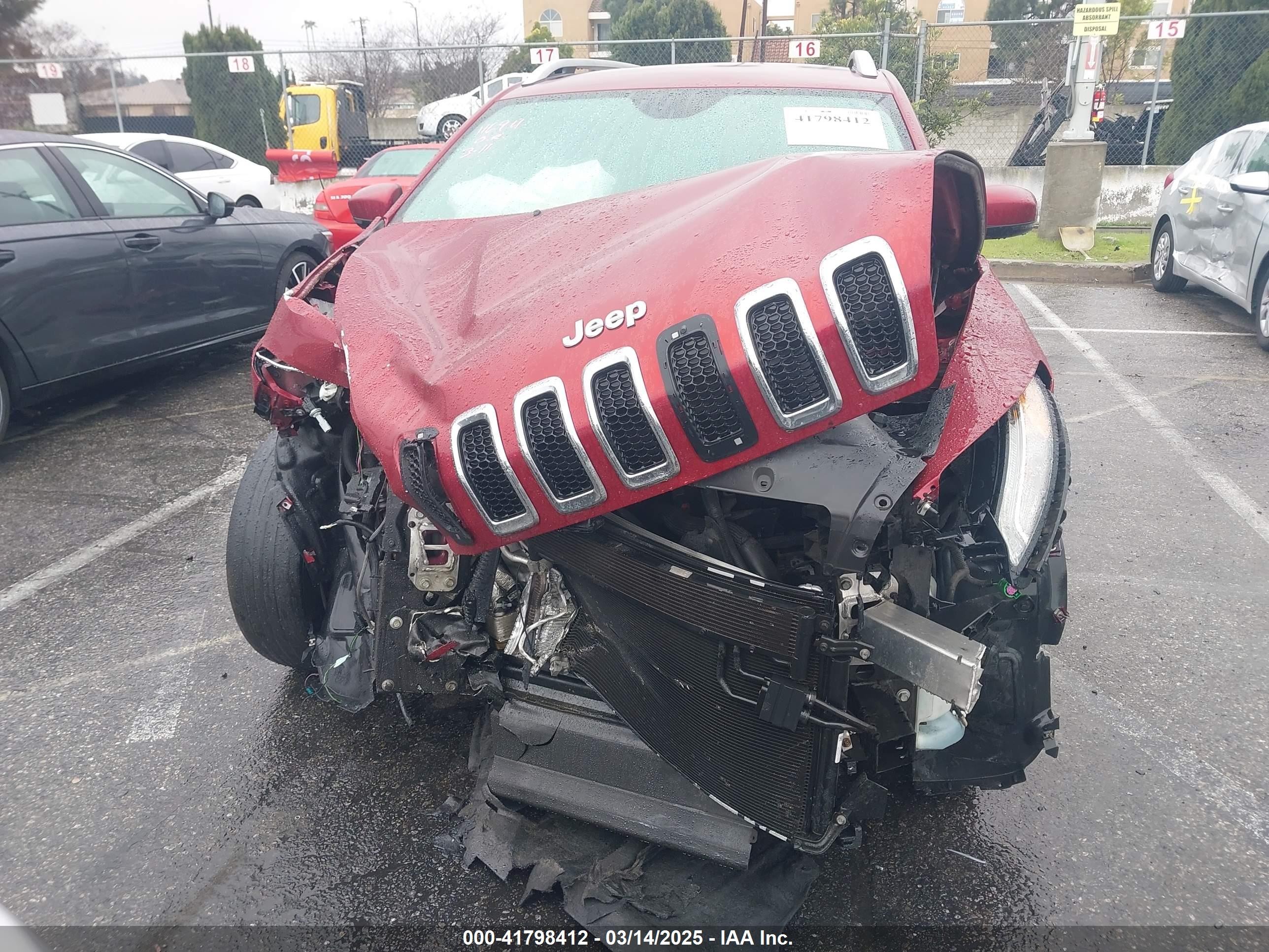 2017 Jeep Cherokee Limited Fwd Red vin: 1C4PJLDB5HW516775
