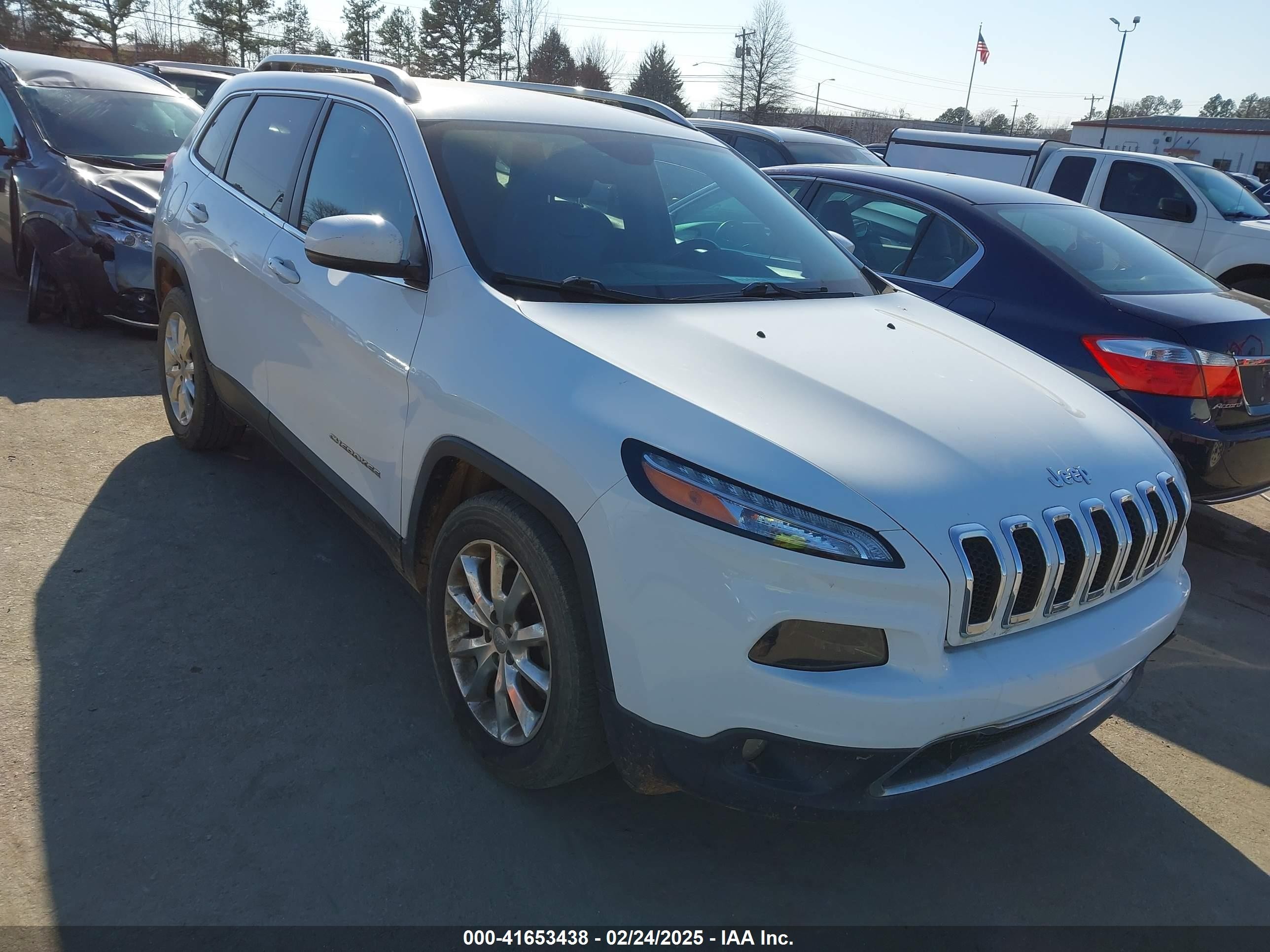 2017 Jeep Cherokee Limited Fwd White vin: 1C4PJLDB5HW534225