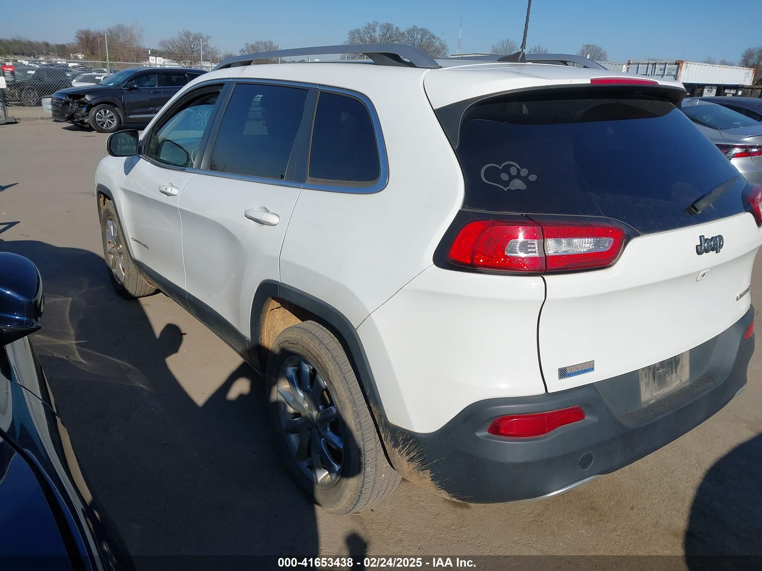 2017 Jeep Cherokee Limited Fwd White vin: 1C4PJLDB5HW534225