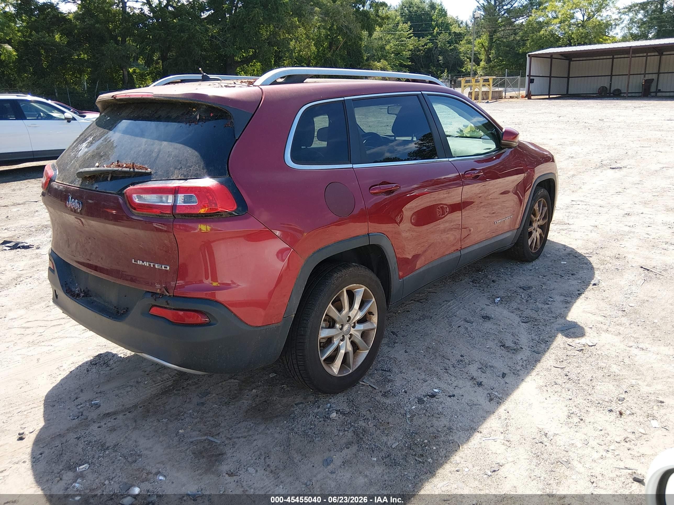 2014 Jeep Cherokee Limited Burgundy vin: 1C4PJLDB6EW132998