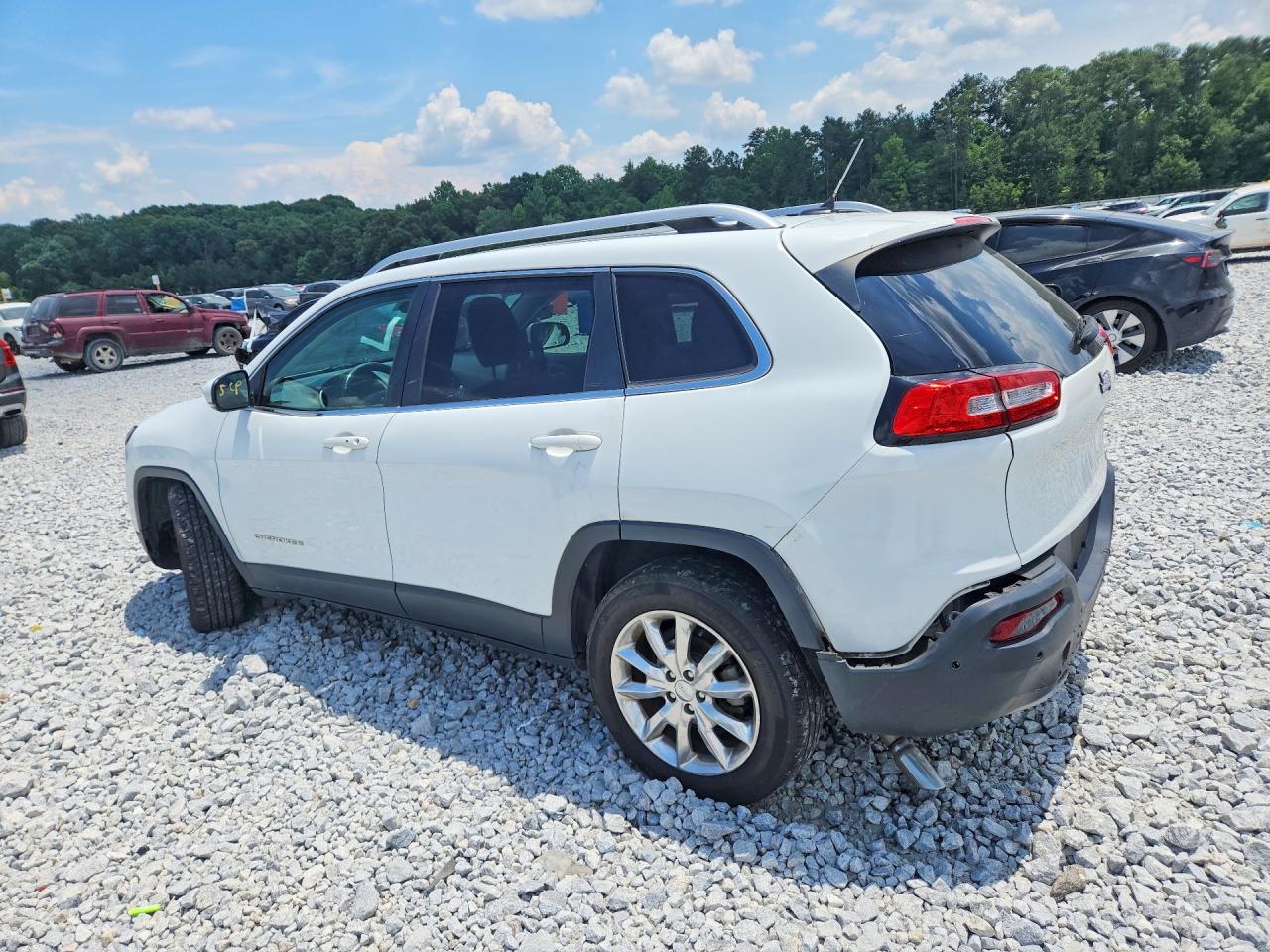 2014 Jeep Cherokee Limited White vin: 1C4PJLDB6EW227125