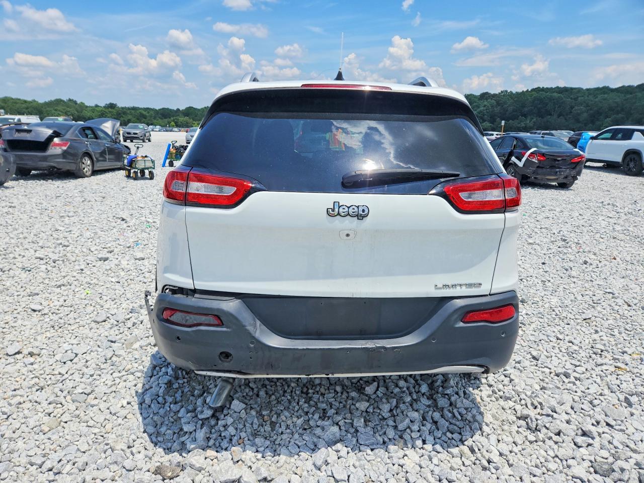 2014 Jeep Cherokee Limited White vin: 1C4PJLDB6EW227125