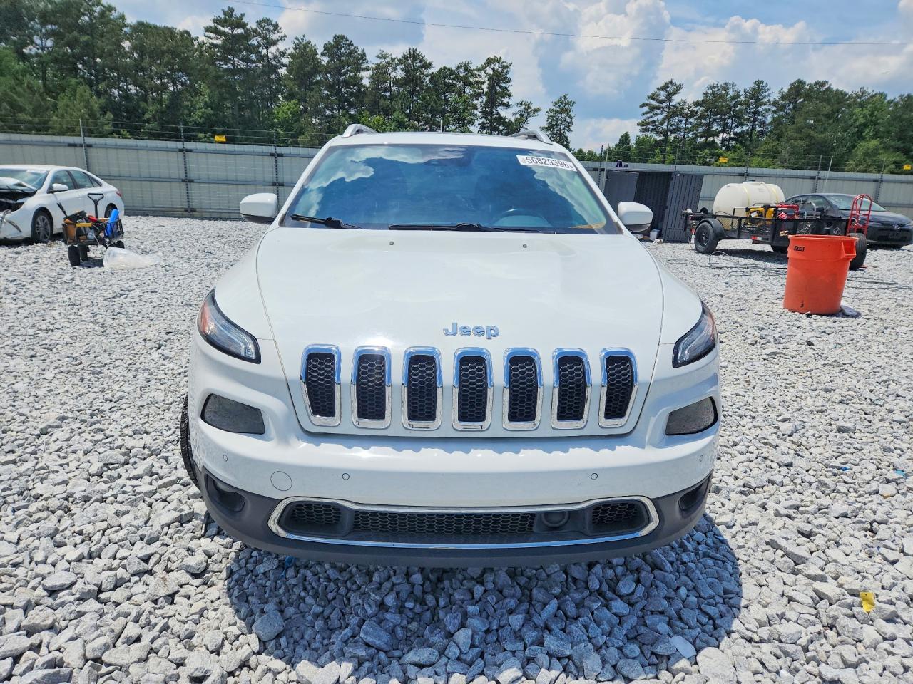 2014 Jeep Cherokee Limited White vin: 1C4PJLDB6EW227125