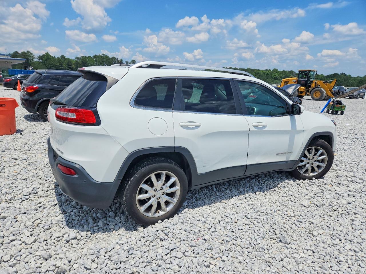 2014 Jeep Cherokee Limited White vin: 1C4PJLDB6EW227125