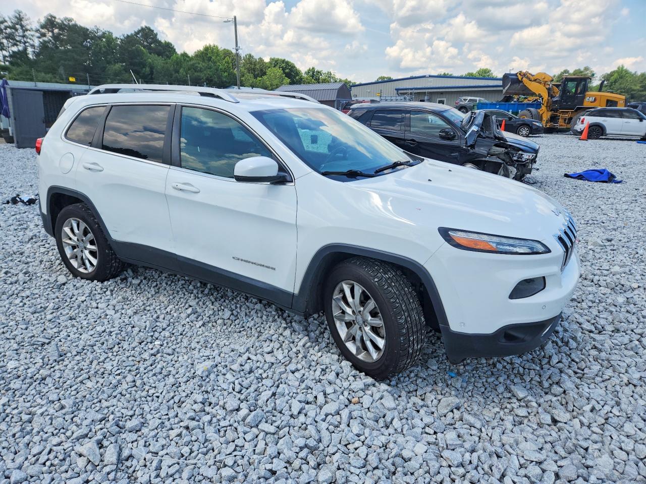 2014 Jeep Cherokee Limited White vin: 1C4PJLDB6EW227125