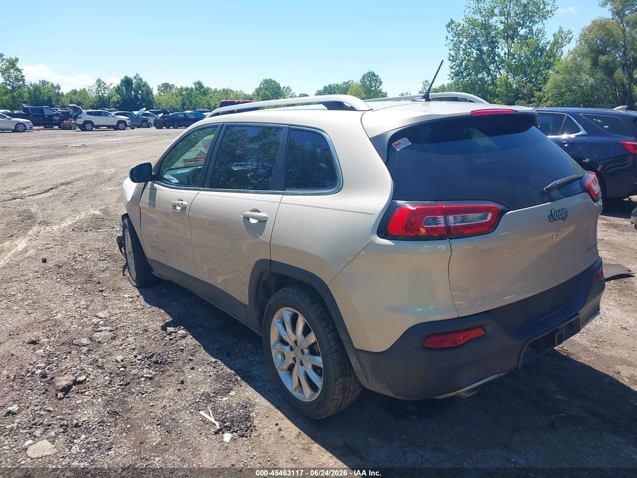 2015 Jeep Cherokee Limited Gold vin: 1C4PJLDB6FW516037