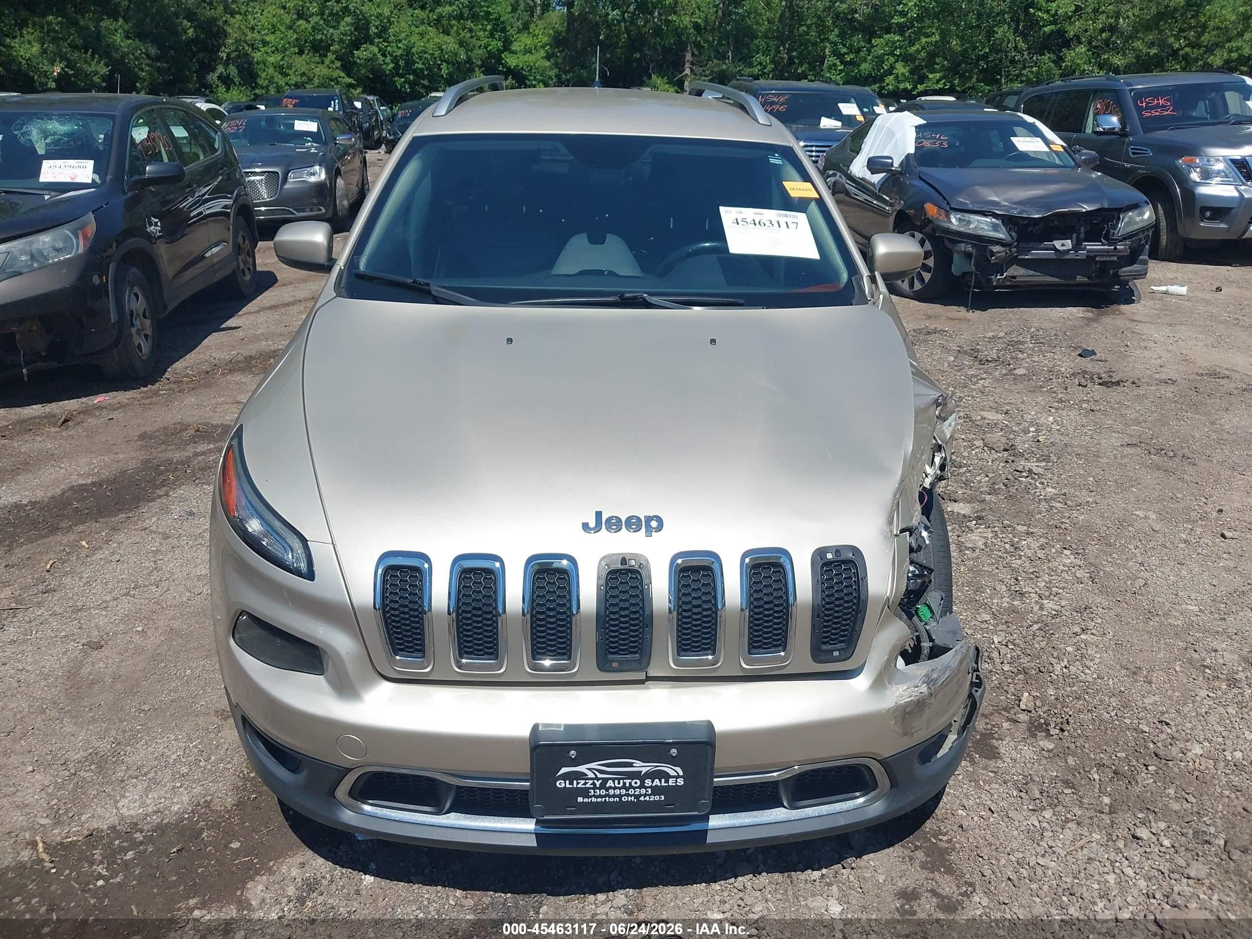 2015 Jeep Cherokee Limited Gold vin: 1C4PJLDB6FW516037