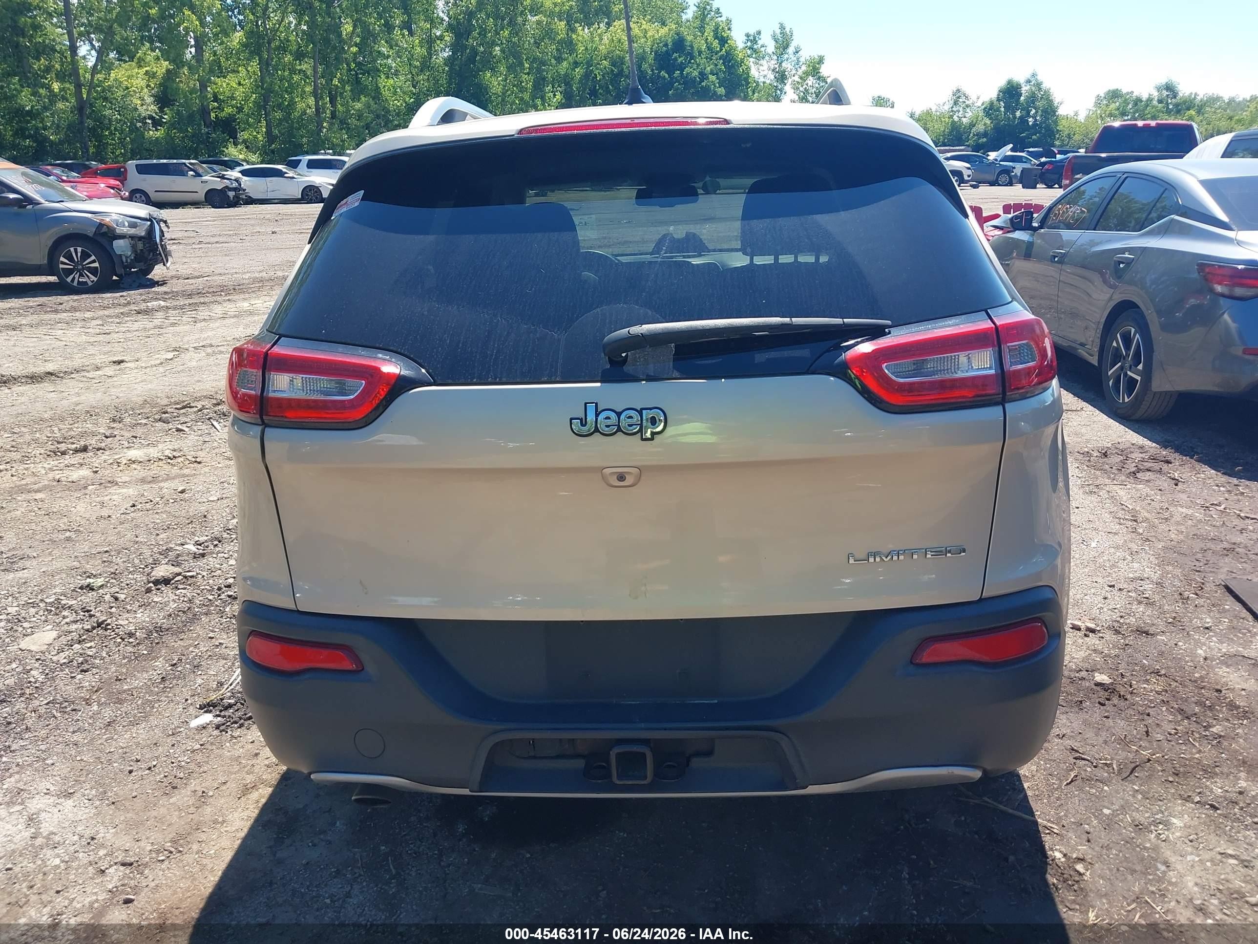 2015 Jeep Cherokee Limited Gold vin: 1C4PJLDB6FW516037