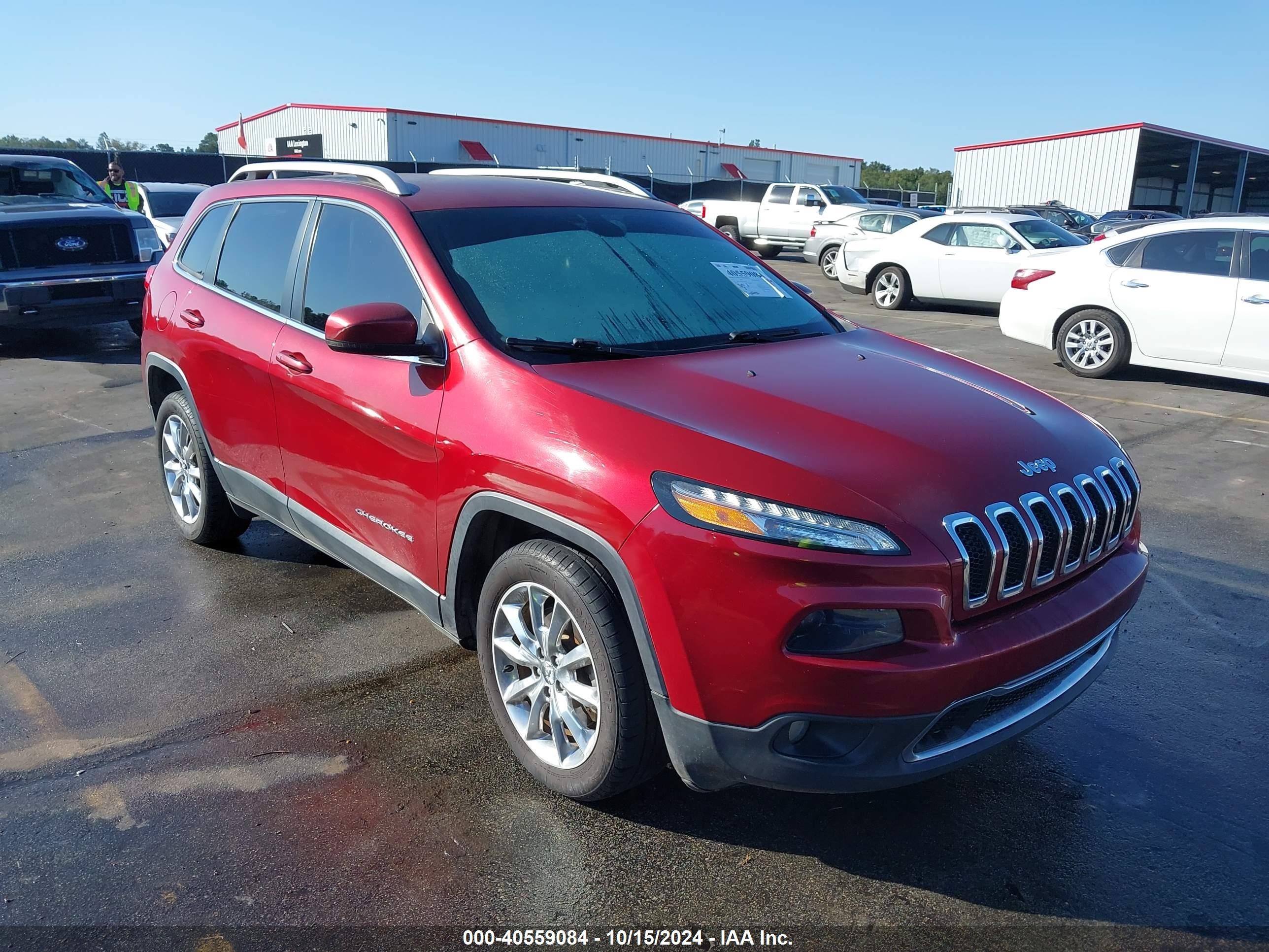2017 Jeep Cherokee Limited Fwd Красный vin: 1C4PJLDB6HW533987