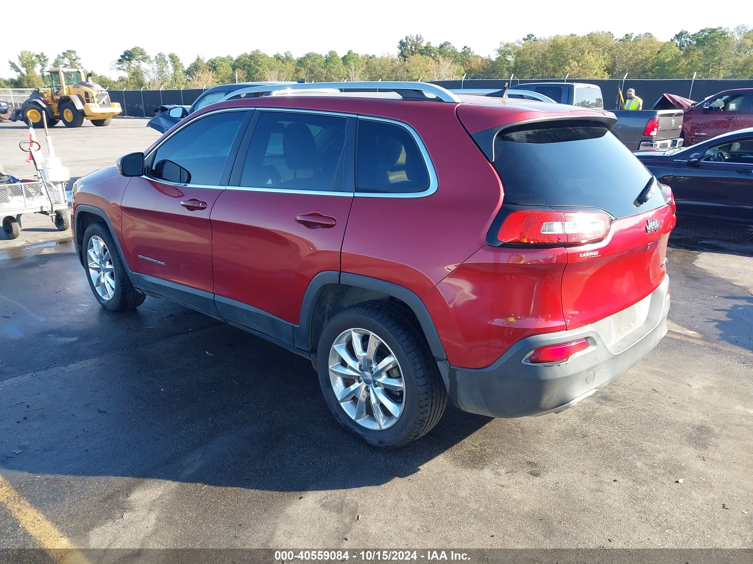 2017 Jeep Cherokee Limited Fwd Красный vin: 1C4PJLDB6HW533987