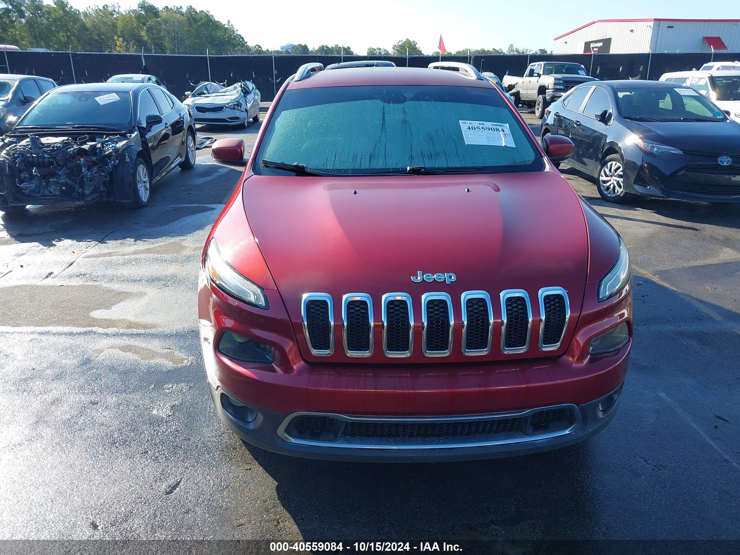 2017 Jeep Cherokee Limited Fwd Красный vin: 1C4PJLDB6HW533987