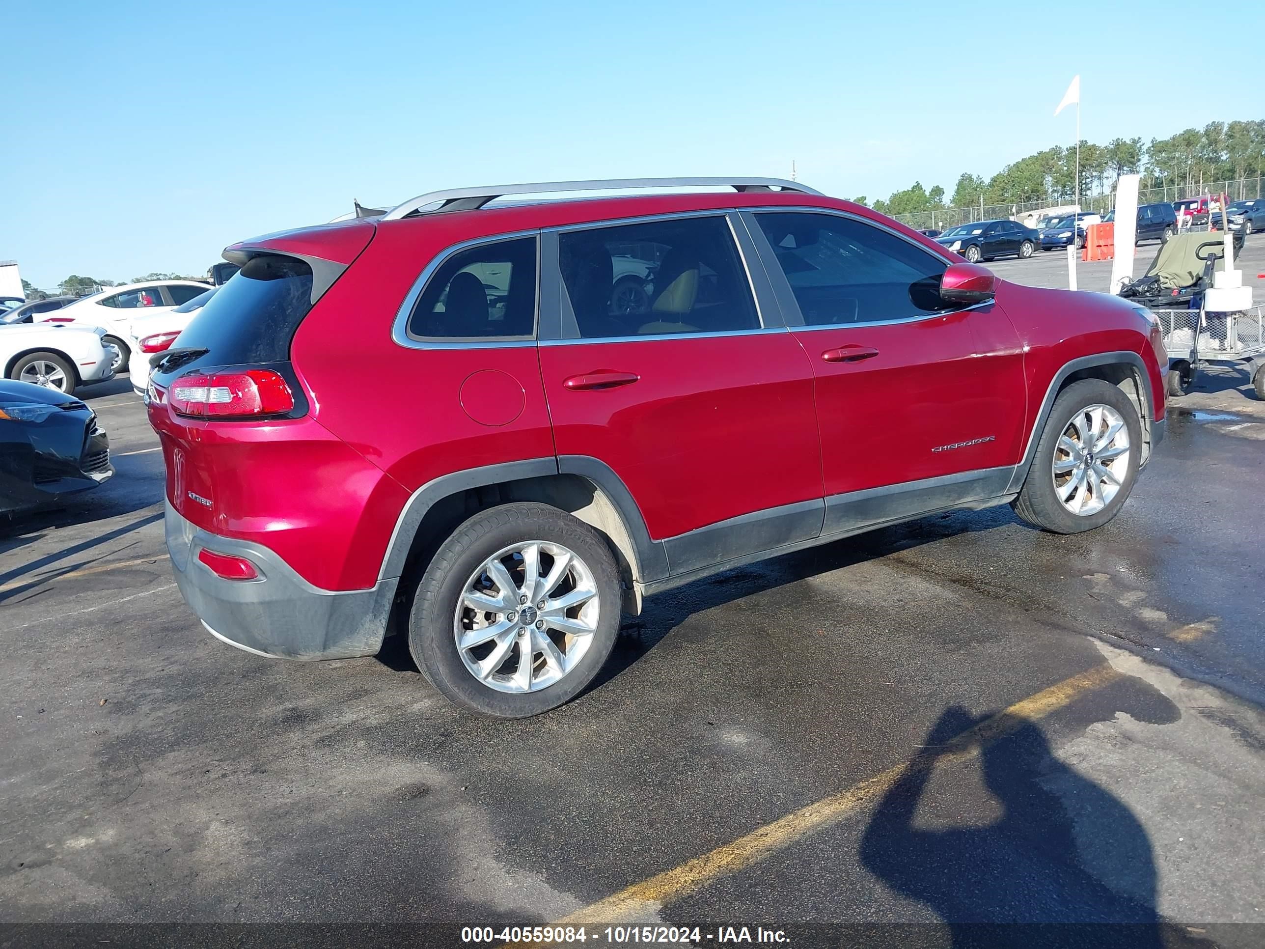 2017 Jeep Cherokee Limited Fwd Красный vin: 1C4PJLDB6HW533987