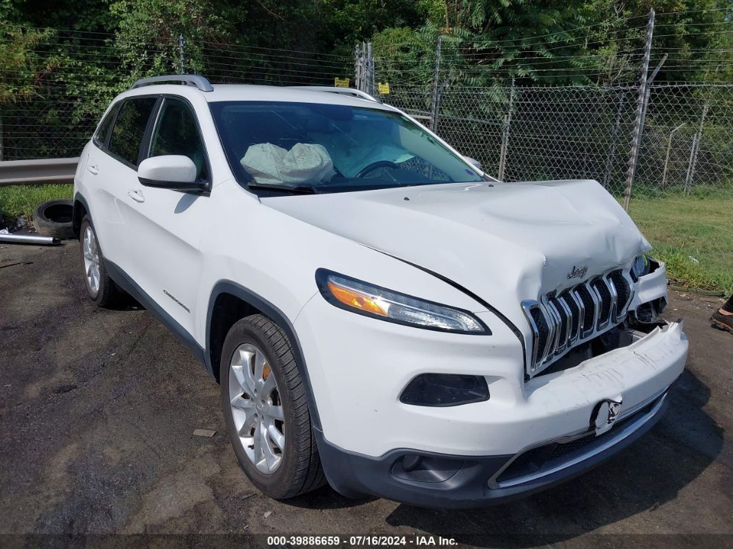 2017 Jeep Cherokee Limited Fwd White vin: 1C4PJLDB6HW643938