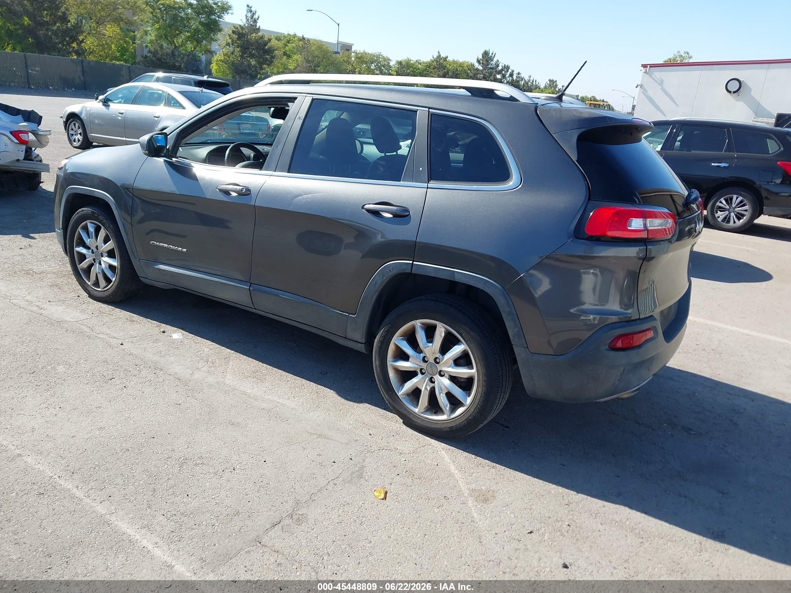 2014 Jeep Cherokee Limited Gray vin: 1C4PJLDB7EW283087