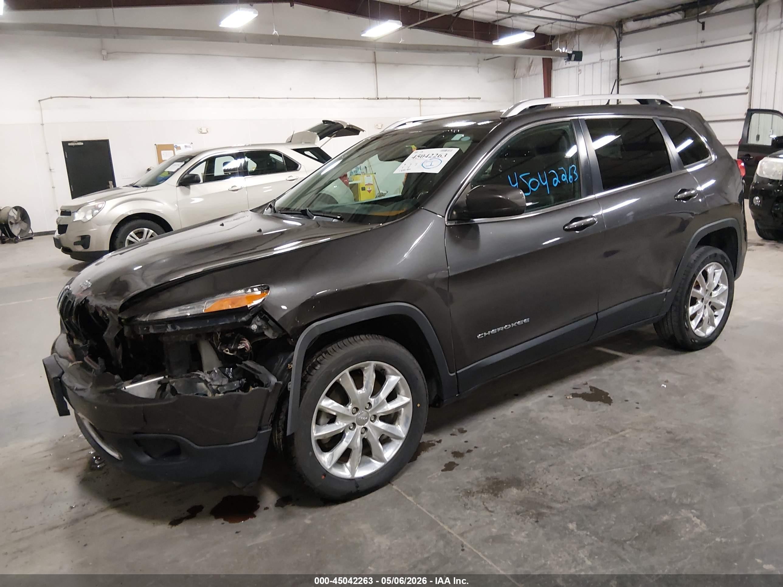 2015 Jeep Cherokee Limited Gray vin: 1C4PJLDB7FW579129