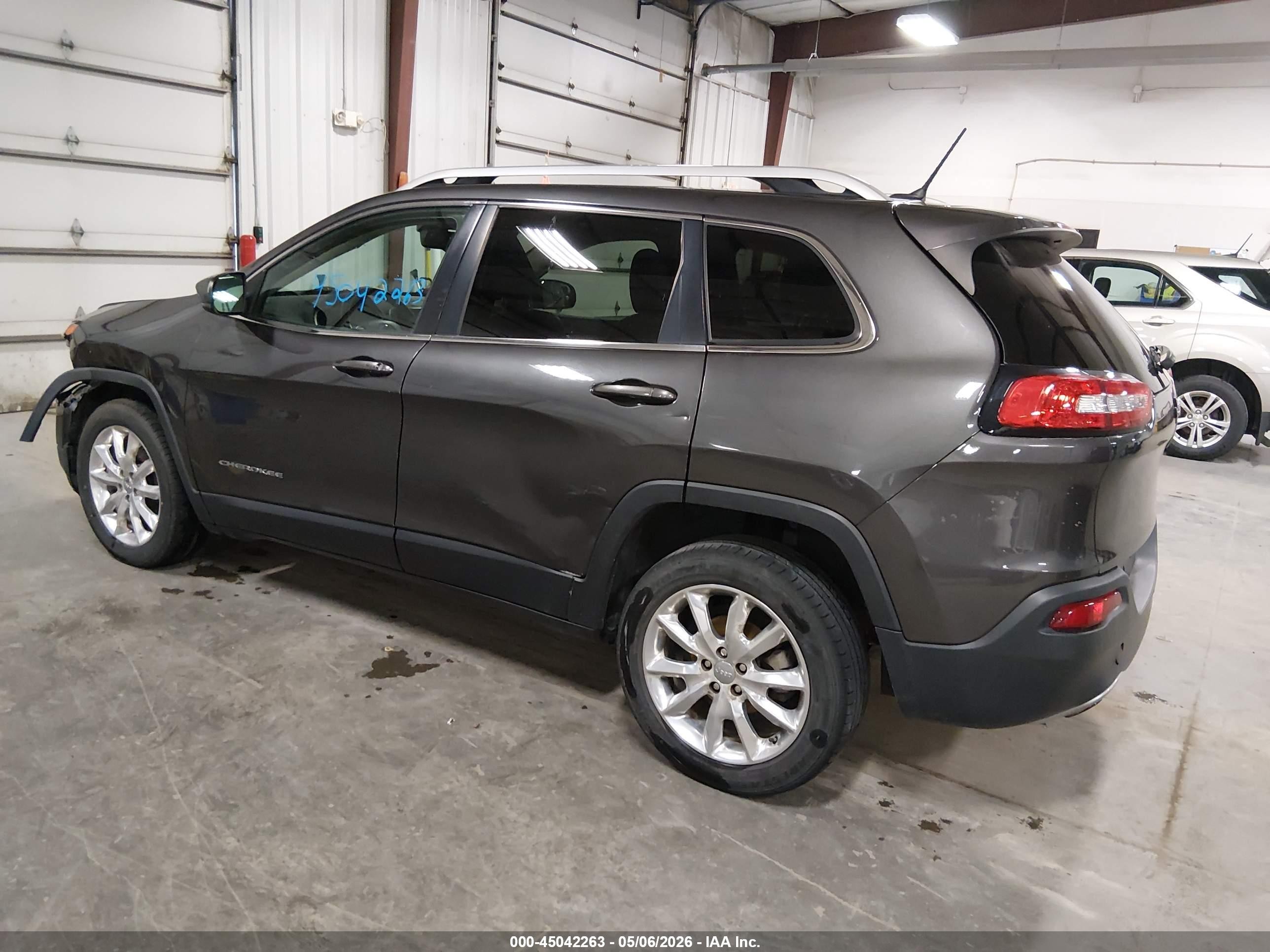 2015 Jeep Cherokee Limited Gray vin: 1C4PJLDB7FW579129