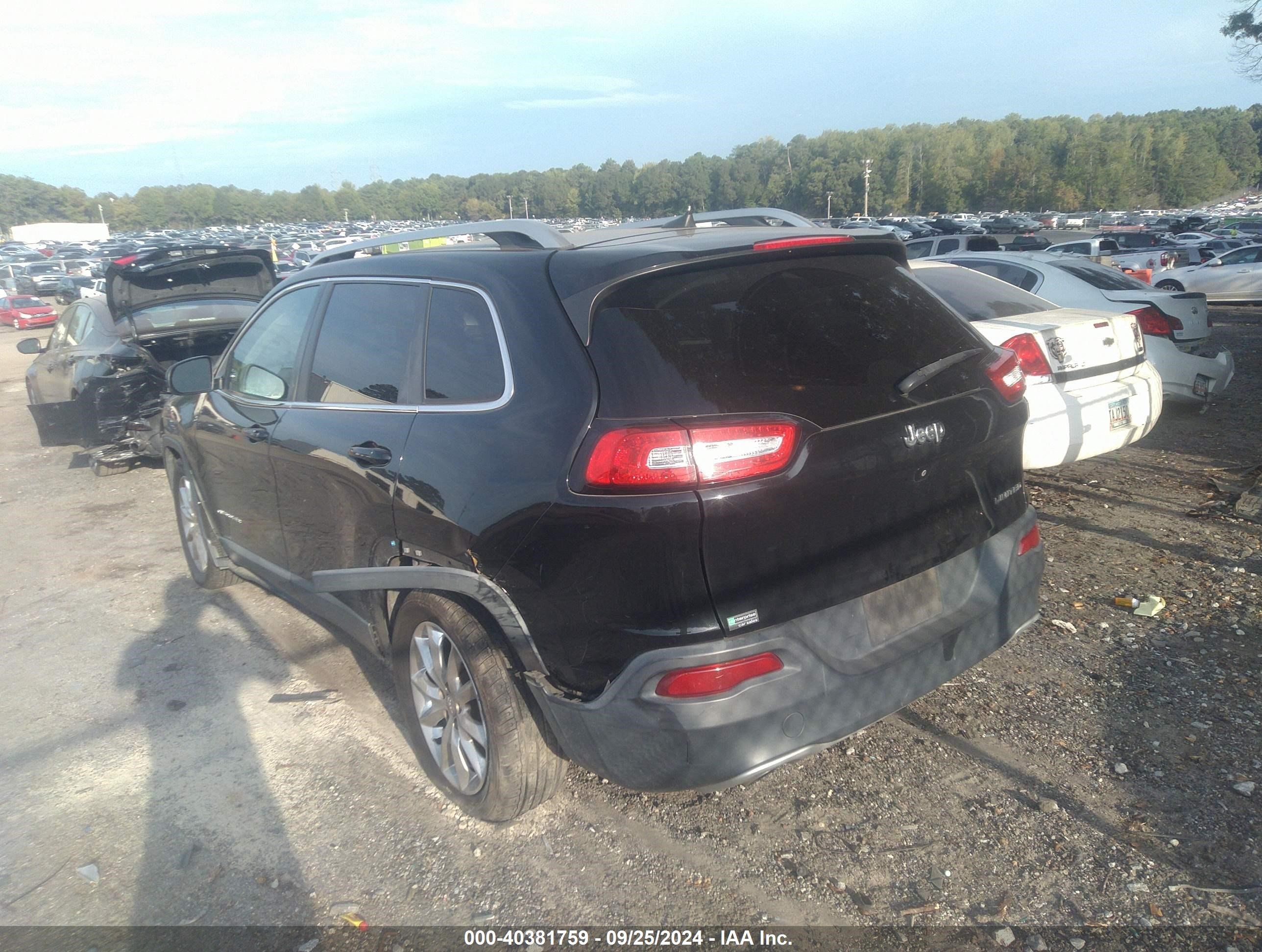 2017 Jeep Cherokee Limited Fwd Black vin: 1C4PJLDB7HW522108