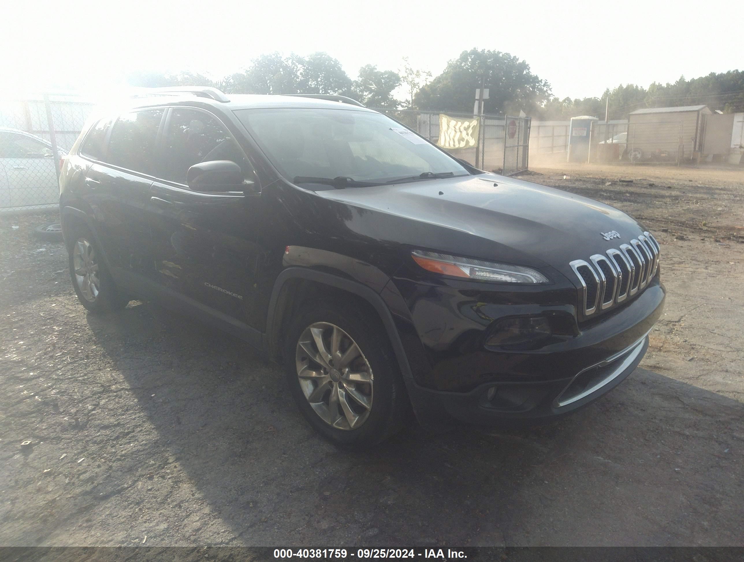 2017 Jeep Cherokee Limited Fwd Black vin: 1C4PJLDB7HW522108