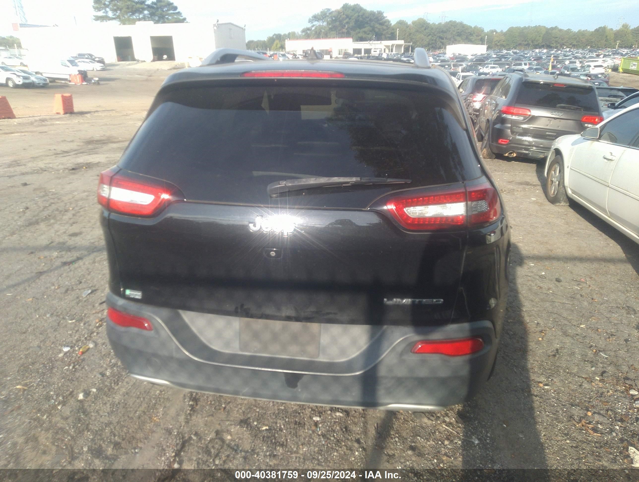2017 Jeep Cherokee Limited Fwd Black vin: 1C4PJLDB7HW522108