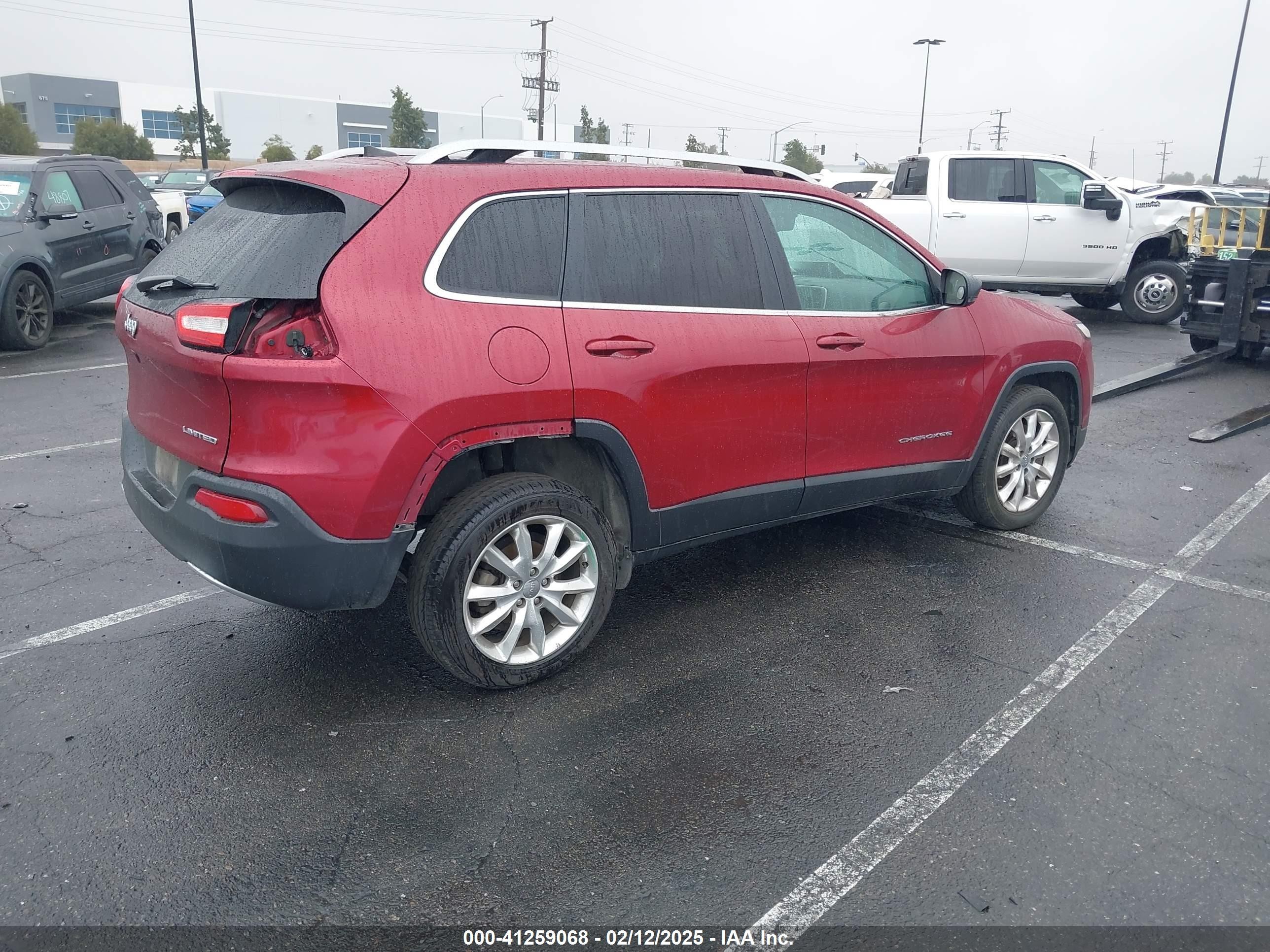 2017 Jeep Cherokee Limited Fwd Red vin: 1C4PJLDB7HW526577