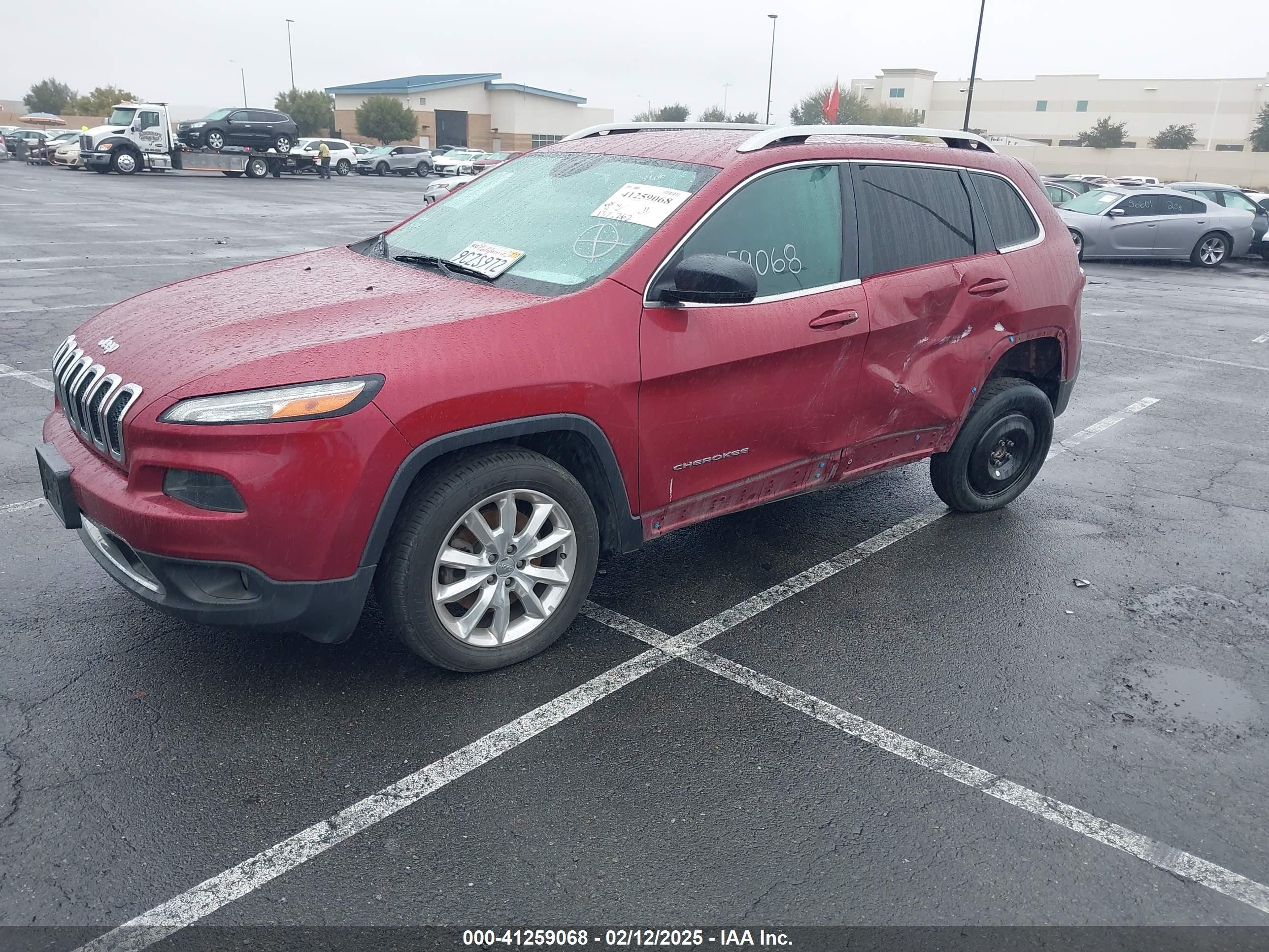 2017 Jeep Cherokee Limited Fwd Red vin: 1C4PJLDB7HW526577