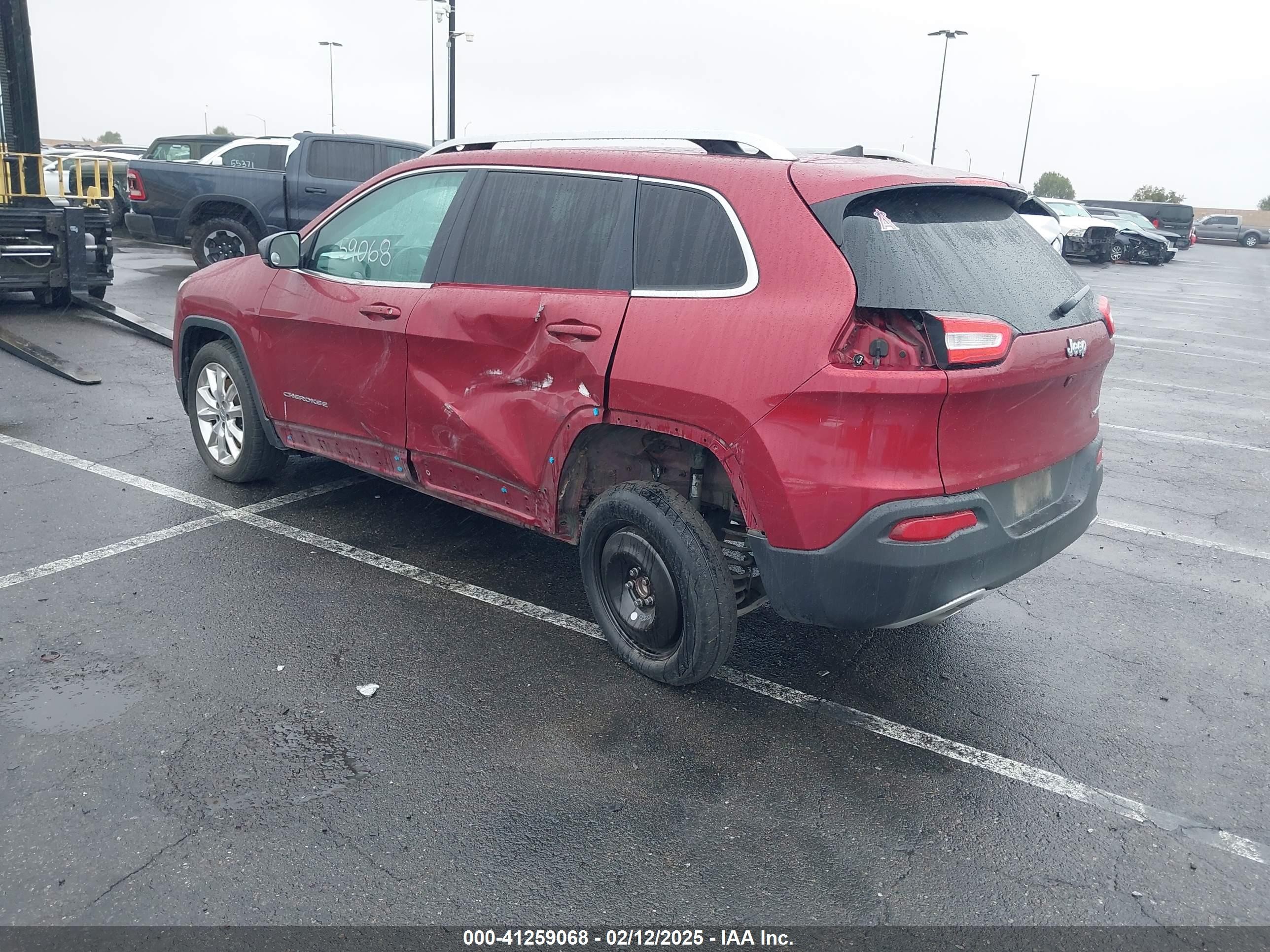 2017 Jeep Cherokee Limited Fwd Red vin: 1C4PJLDB7HW526577