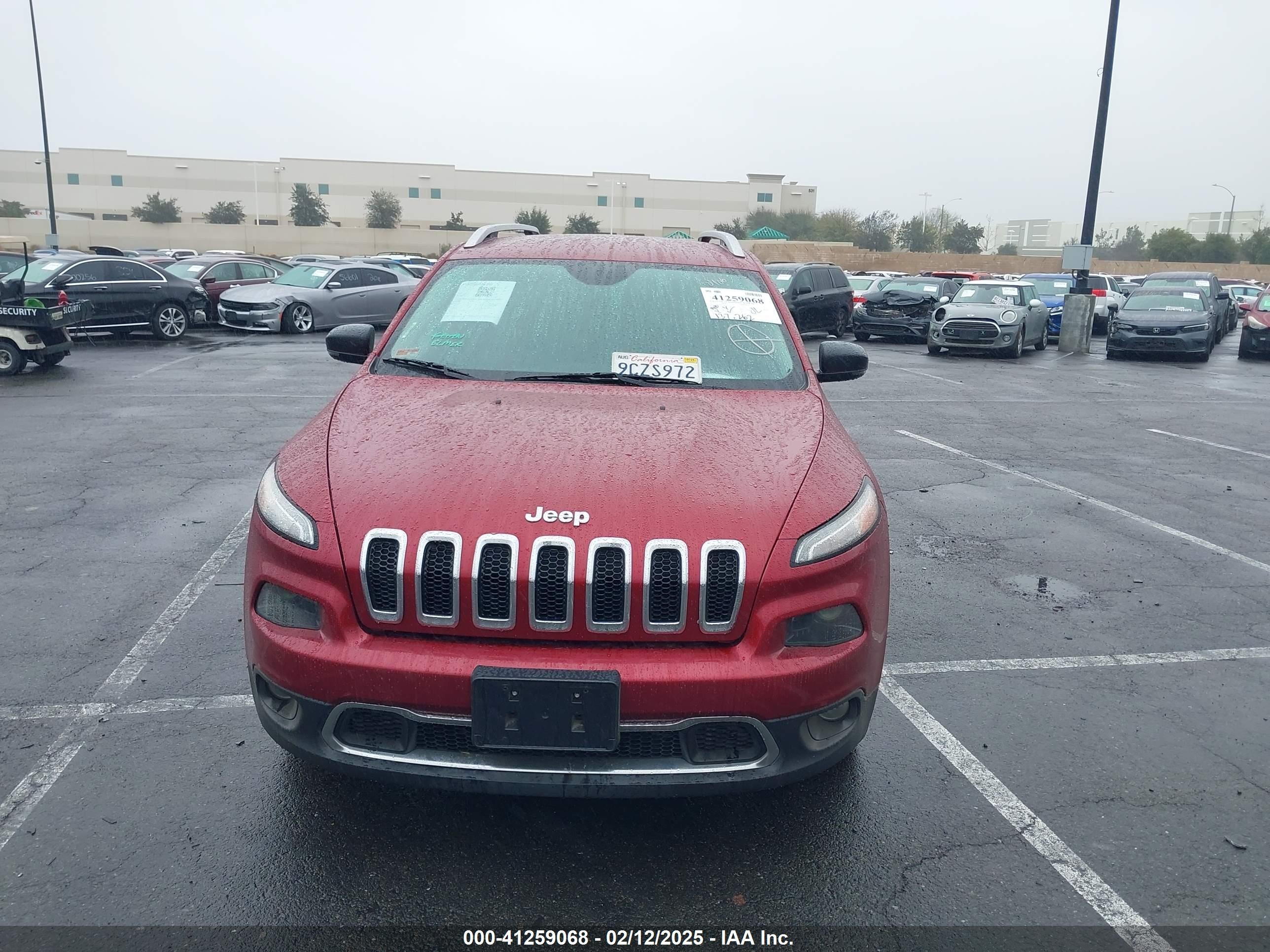 2017 Jeep Cherokee Limited Fwd Red vin: 1C4PJLDB7HW526577