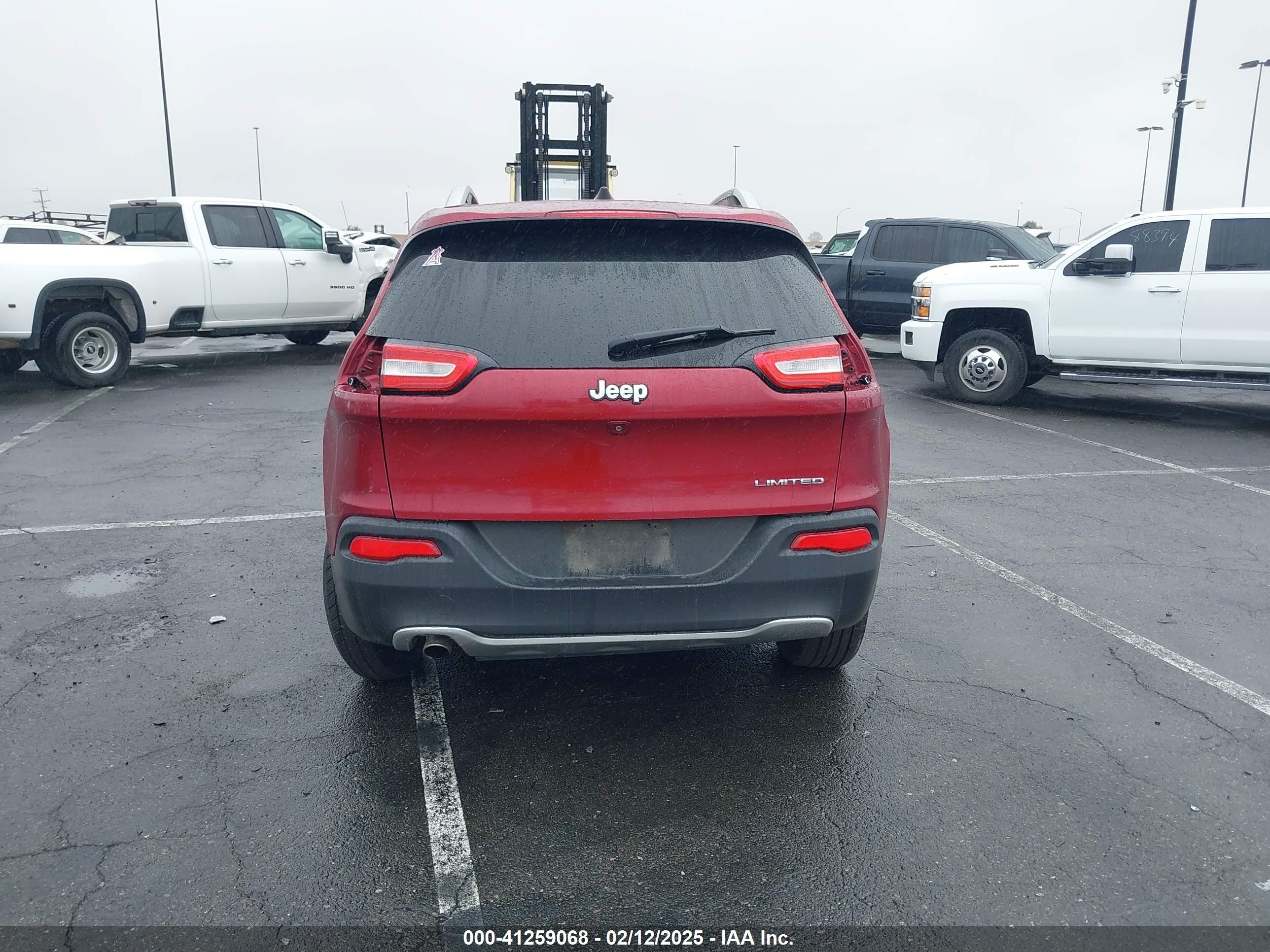 2017 Jeep Cherokee Limited Fwd Red vin: 1C4PJLDB7HW526577