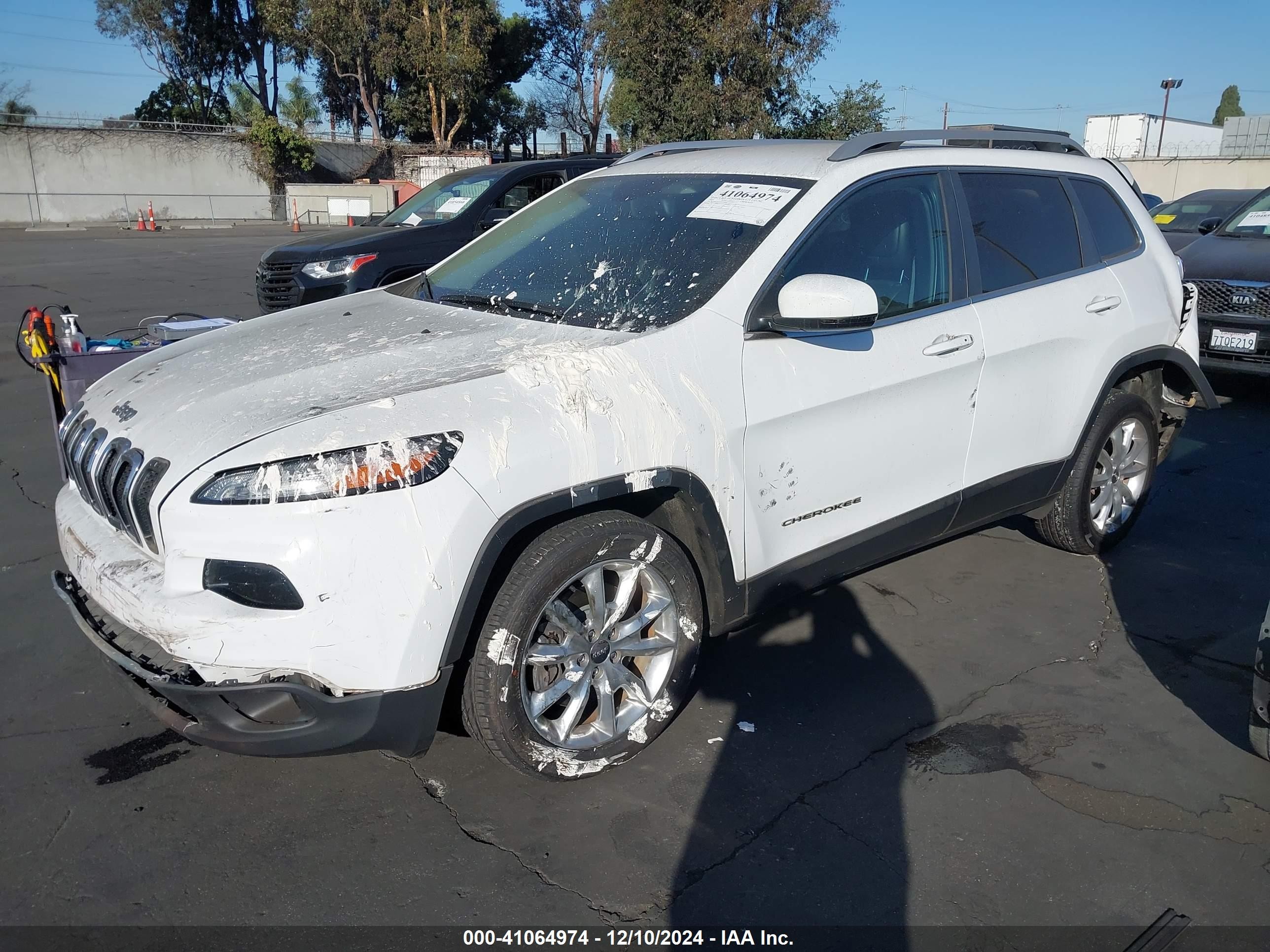 2017 Jeep Cherokee Limited Fwd White vin: 1C4PJLDB7HW534369