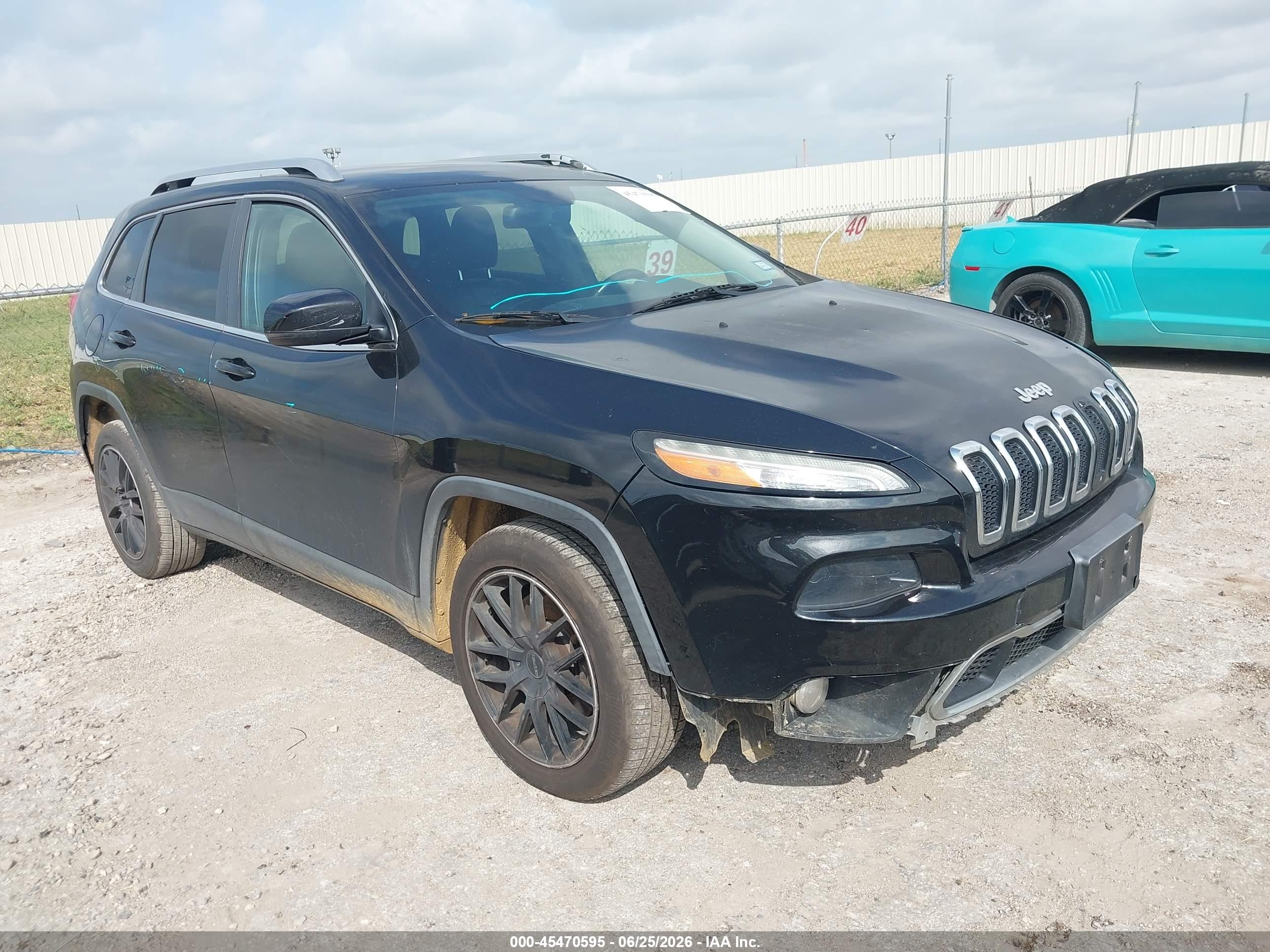 2014 Jeep Cherokee Limited Black vin: 1C4PJLDB8EW159426